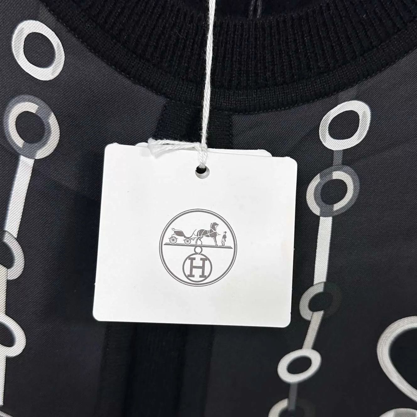Hermes HERMES Chain Pattern Silk-Cashmere Women's Dress 38 Size S / US 4 / IT 40 - 5 Thumbnail