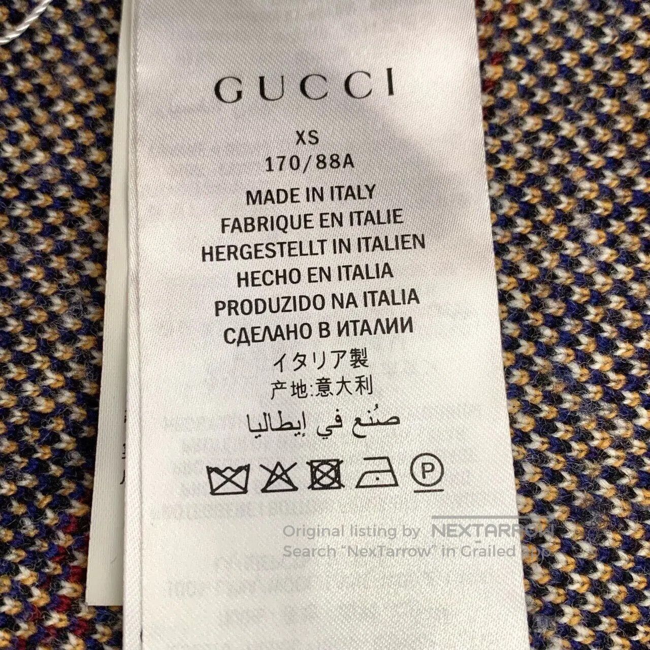 Gucci Guicci Color Blocked Little Bee Pattern Inlayed Striped V- Size XS / US 0-2 / IT 36-38 - 6 Thumbnail