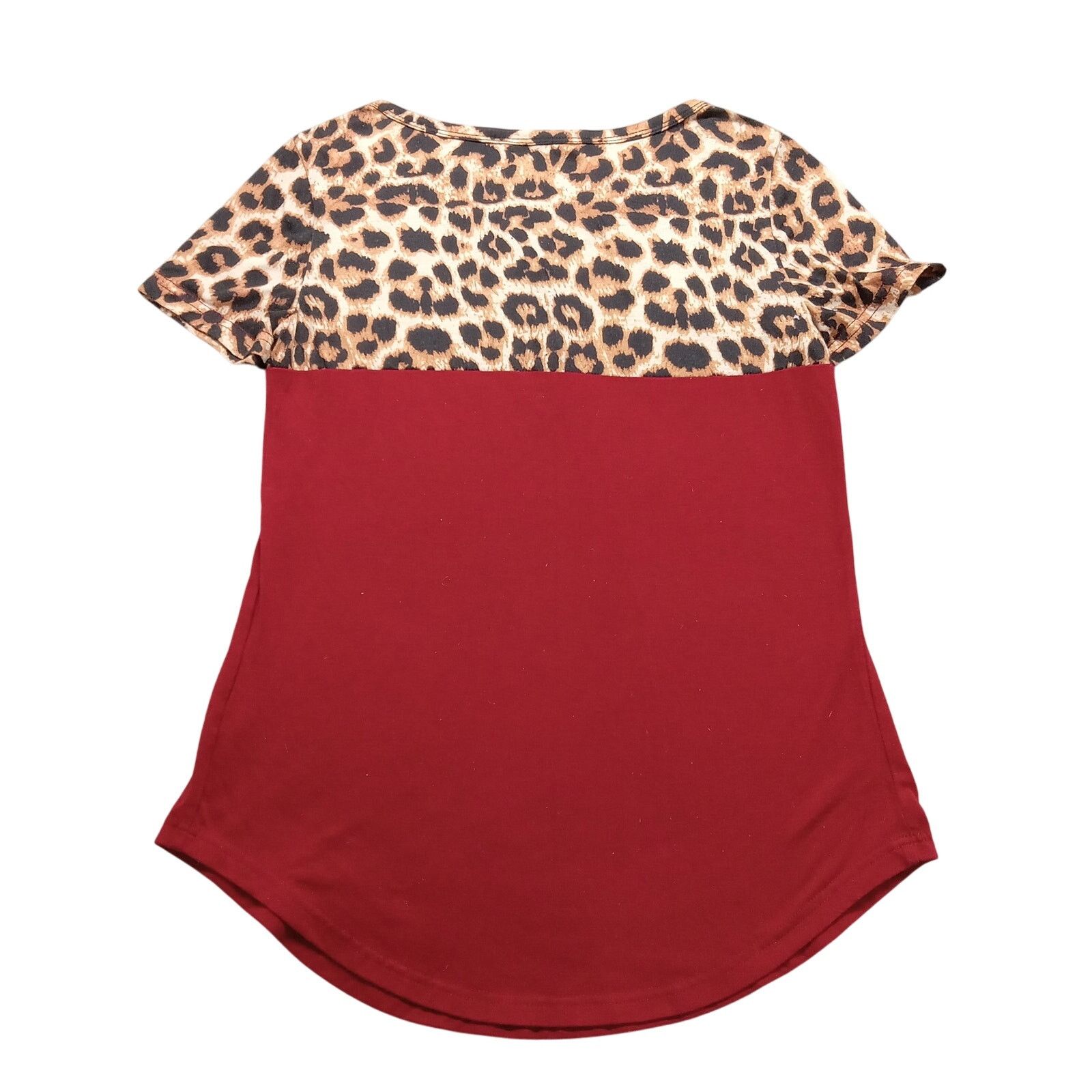 & Other Stories Woman's Animal Print Top XS Short Sleeve Blouse Rust Size XS / US 0-2 / IT 36-38 - 2 Thumbnail