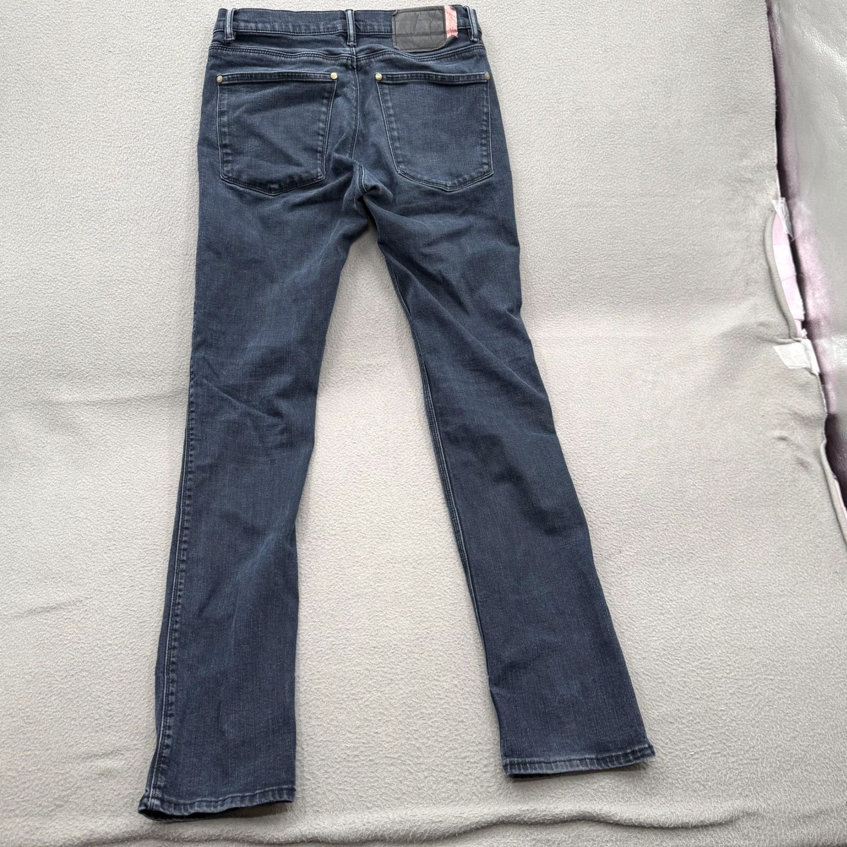 Acne Studios Acne Studios Bla Konst Jeans Mens 29x32 Max Blue Black Straight Leg Denim Blue-Black 5-Pocket Mens Jeans Size US 29 - 2 Thumbnail