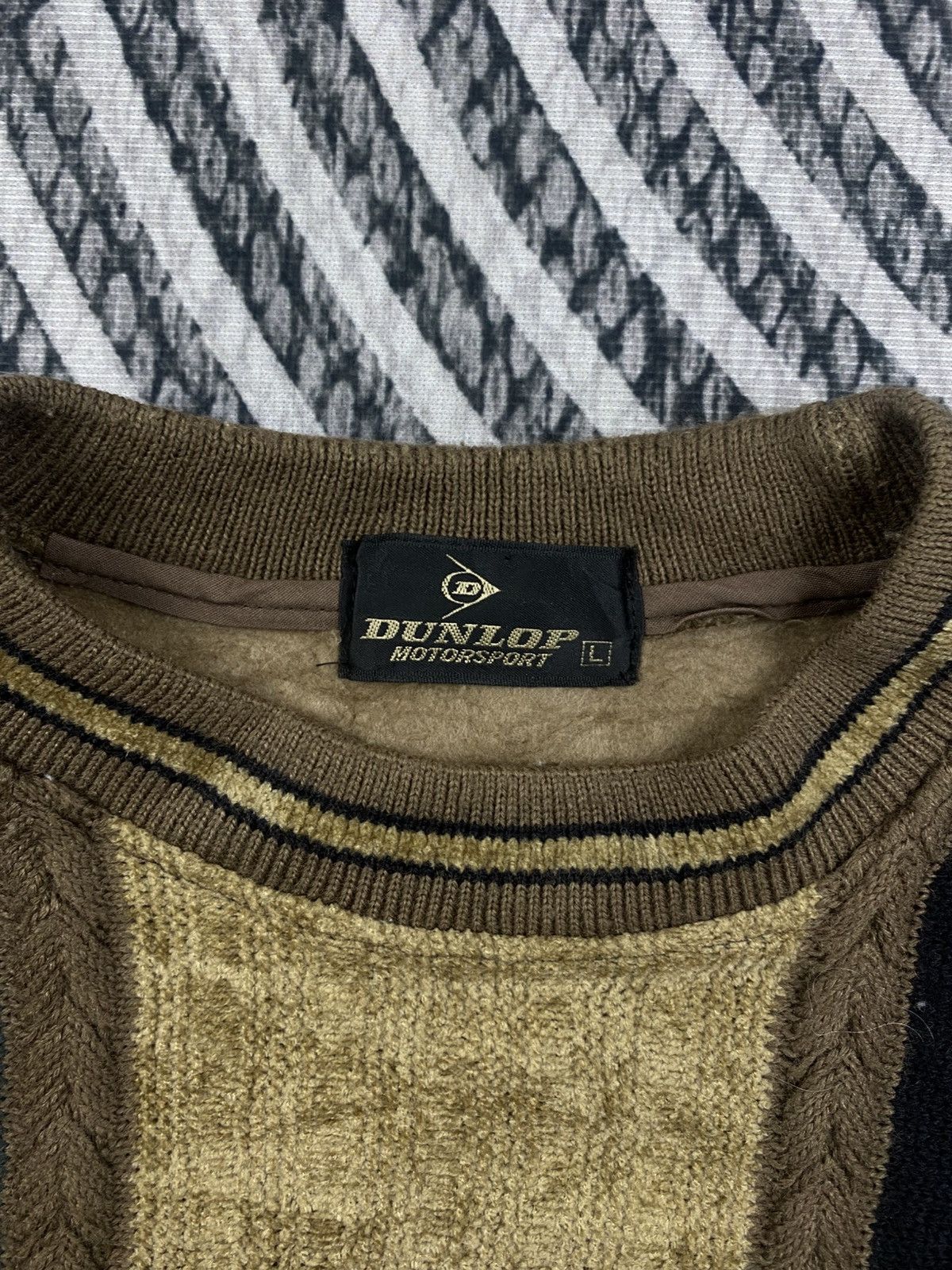 Dunlop Vintage Dunlop Motorsport Brown Knitwear Shirt Size US M / EU 48-50 / 2 - 7 Thumbnail