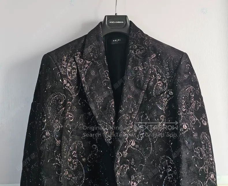 Amiri Amiri Black Cashew Flower Suit Jacket Size US L / EU 52-54 / 3 - 3 Thumbnail