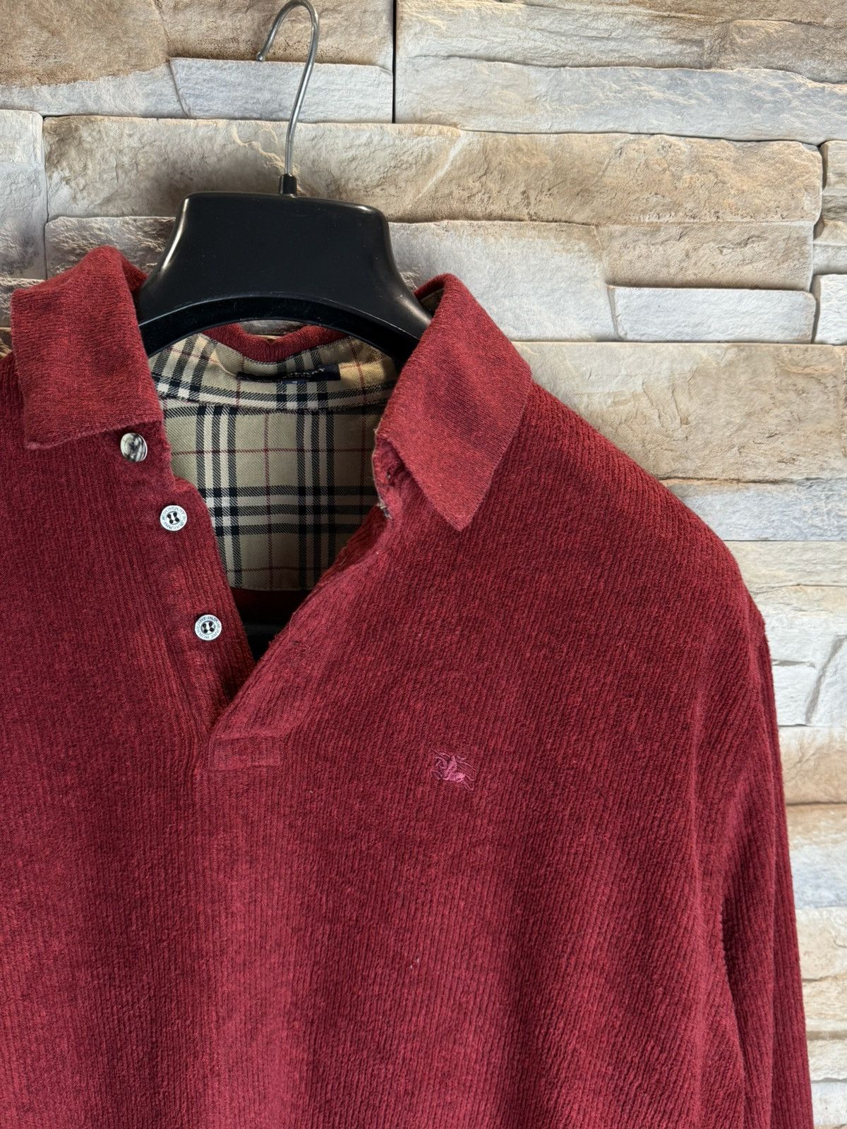 Burberry × Vintage Burberry london vintage long sleeve Polo t-shirt mini logo Size US L / EU 52-54 / 3 - 3 Thumbnail