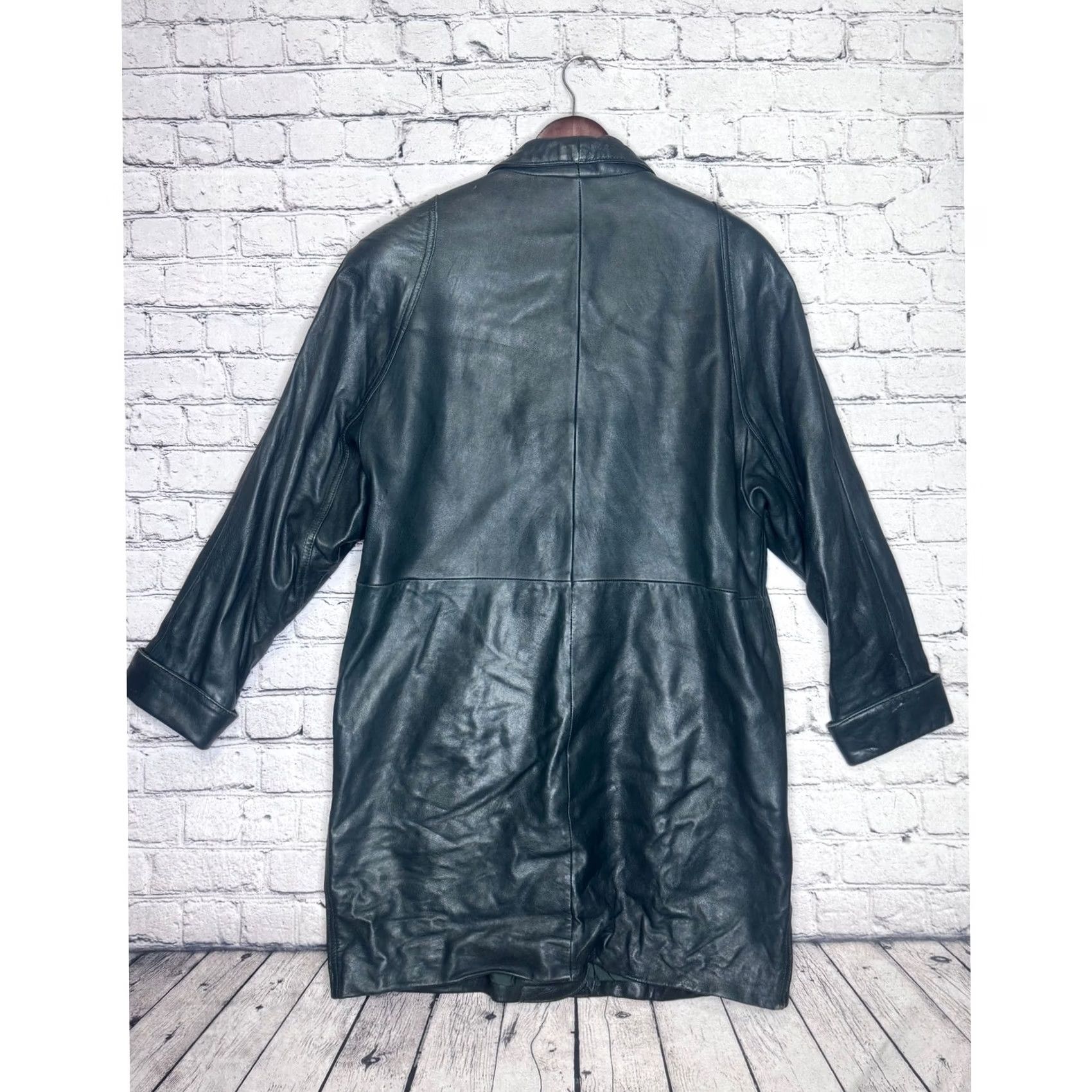 Vintage VINTAGE Wilsons Leather Green Leather Jacket Blazer Size L Women's Size L / US 10 / IT 46 - 7 Thumbnail