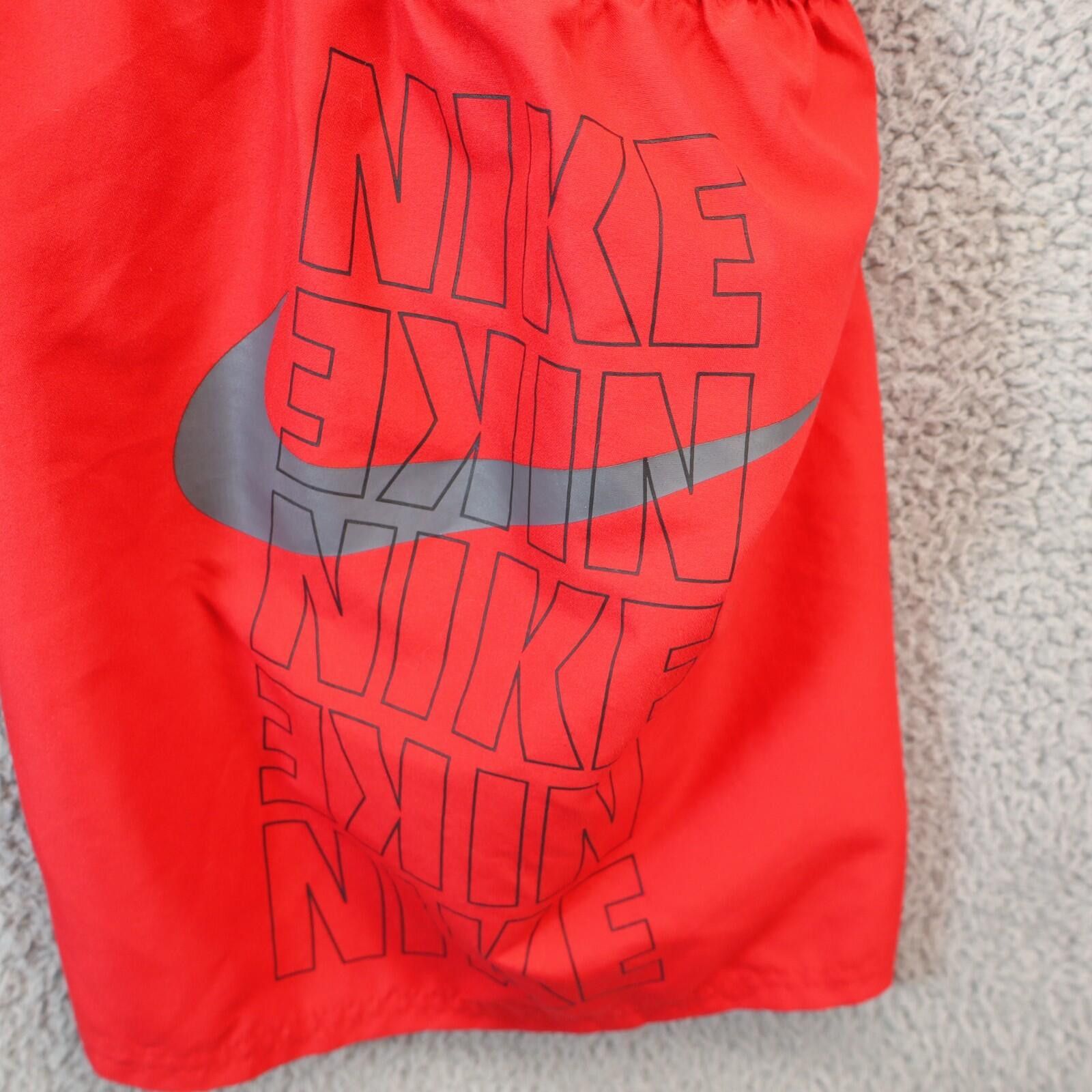 Nike Mens Nike Red Swimming Trunks Medium 5” Beach Pool Size US 32 / EU 48 - 5 Thumbnail