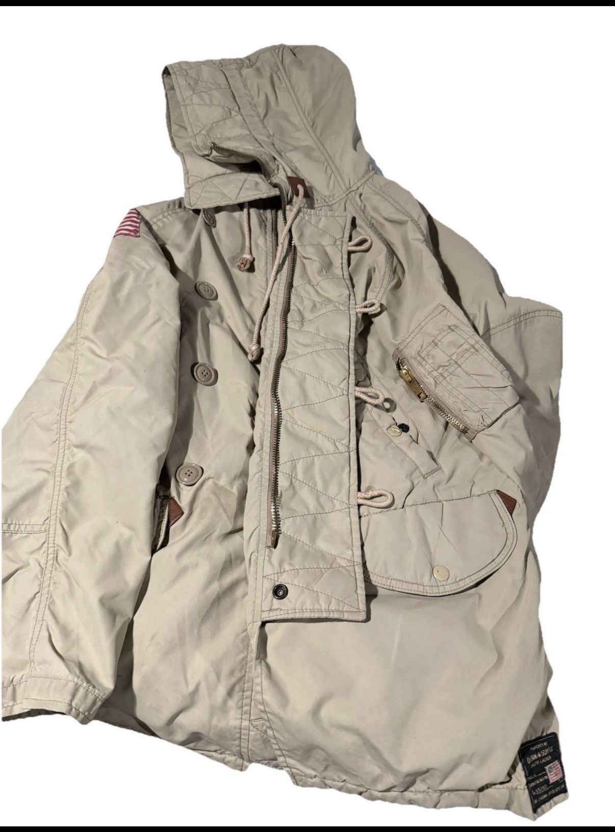 Denim & Supply Ralph Lauren Denim & Supply Ralph Lauren Men's Beige Hooded Jacket Size US S / EU 44-46 / 1 - 2 Thumbnail