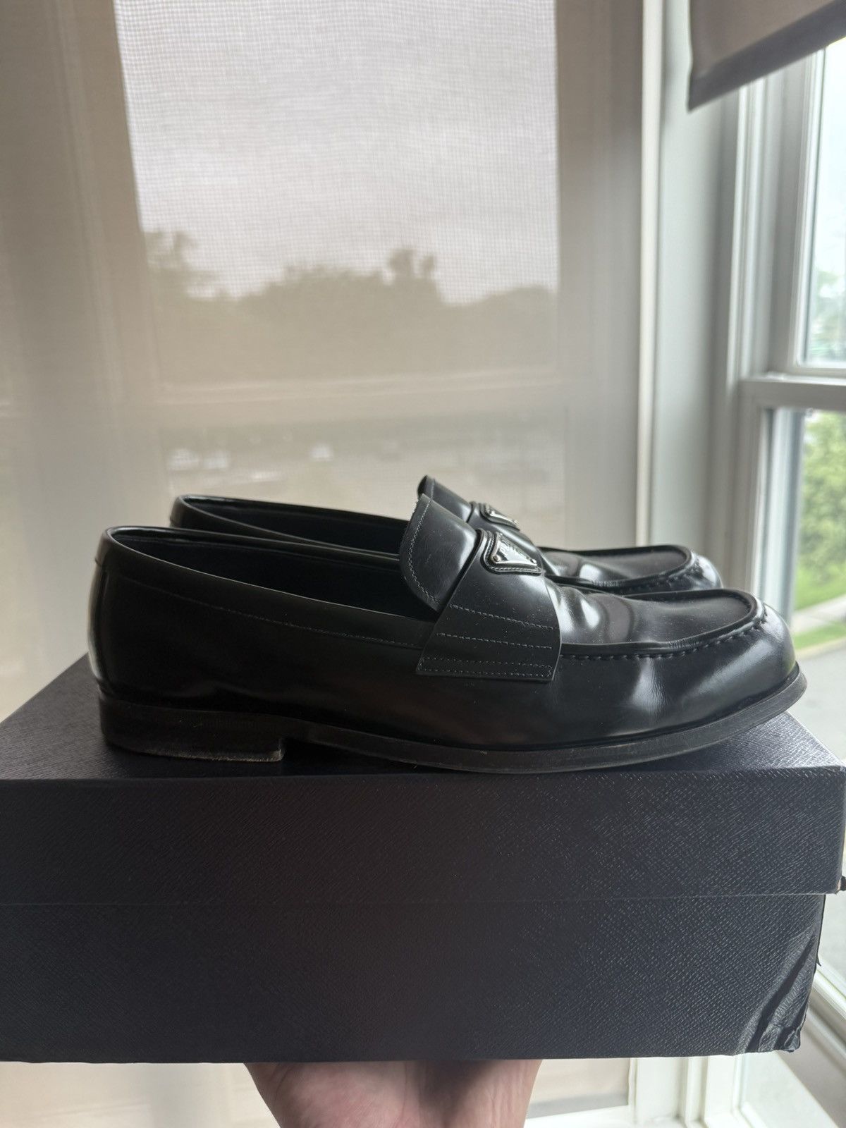 Prada Prada Plaqued Loafers Size US 10.5 / EU 43-44 - 3 Thumbnail