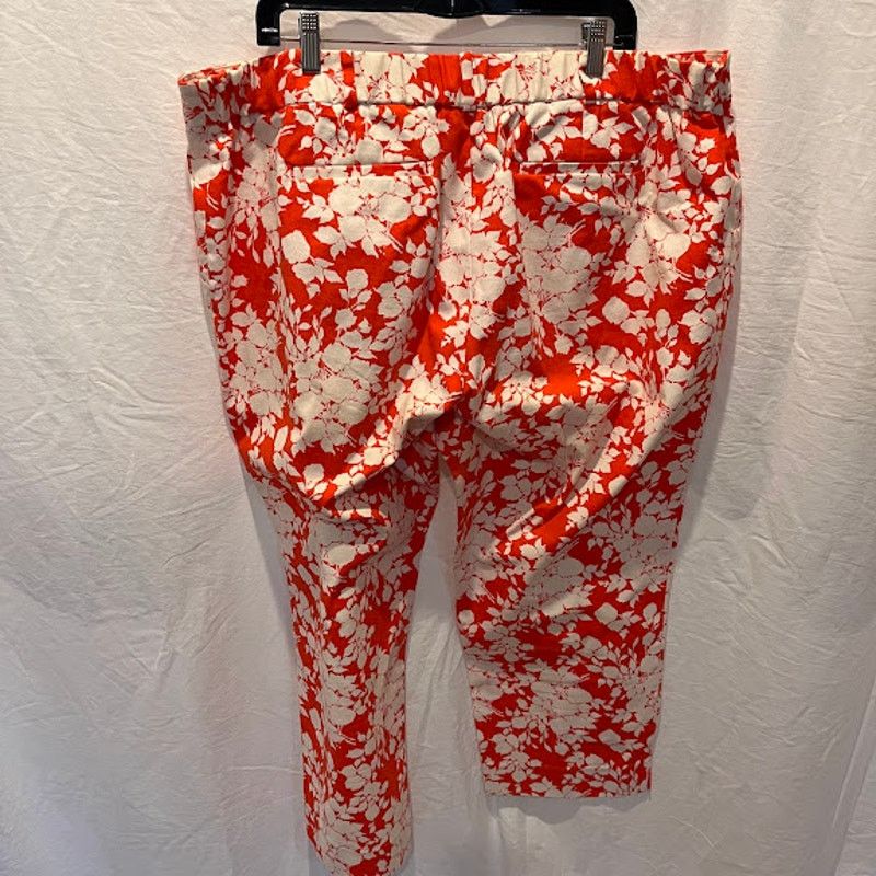 Talbots Talbots Pant Heritage Orange White Floral 20W Size 42" / US 20 - 2 Thumbnail