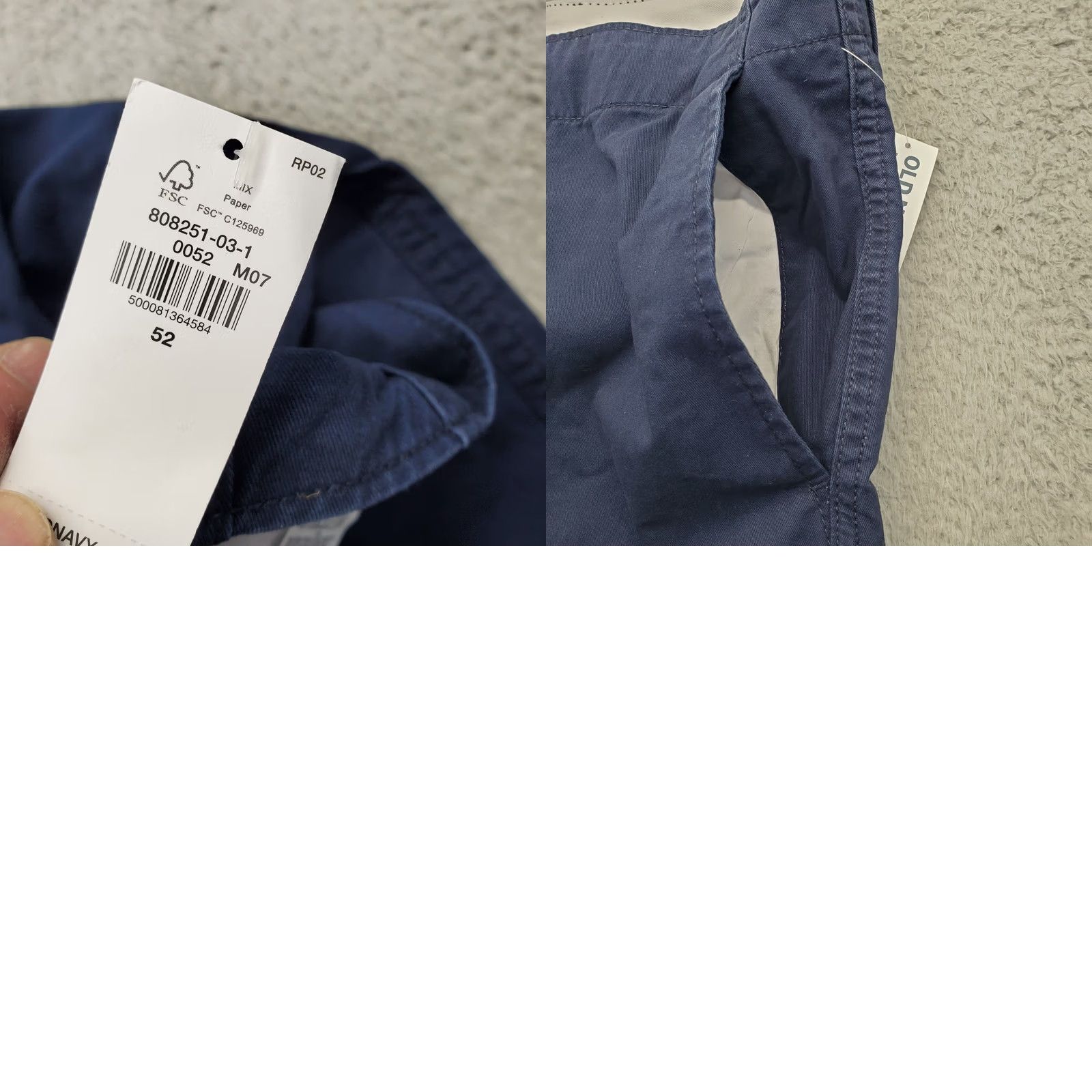 Old Navy Old Navy Mens Lived In Straight Shorts 52 Navy Regular Flat Front Streetwear Shorts Size US 36 / EU 52 - 8 Thumbnail