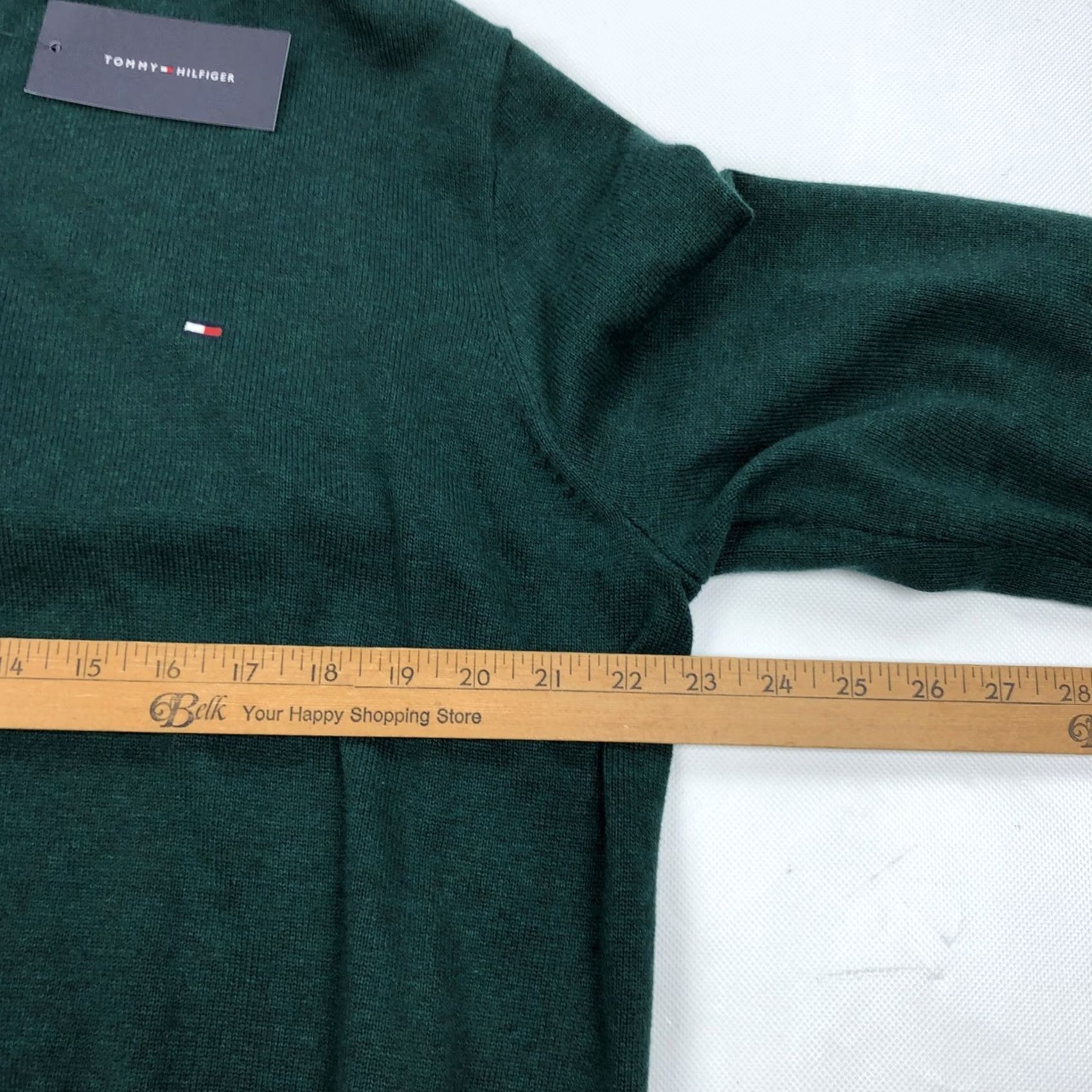 Tommy Hilfiger Tommy Hilfiger Men's Green Premium Cotton 1/4 Zip Pullover Sweater XL NWT Size US XL / EU 56 / 4 - 5 Thumbnail