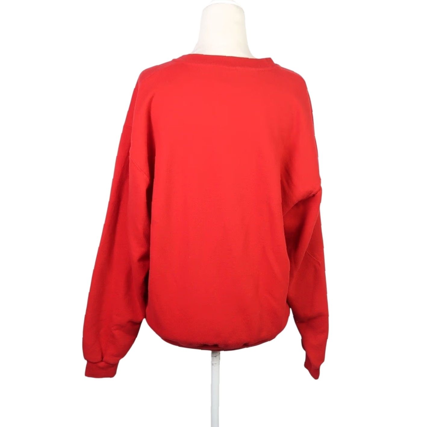 Jerzees VINTAGE Jerzees Sweatshirt Red Christmas Santa Embroidered Crew Neck M Womens 90s Holiday Santa Embroidered Snowman Reindeer Seasonal Winter Fall Size M / US 6-8 / IT 42-44 - 4 Thumbnail