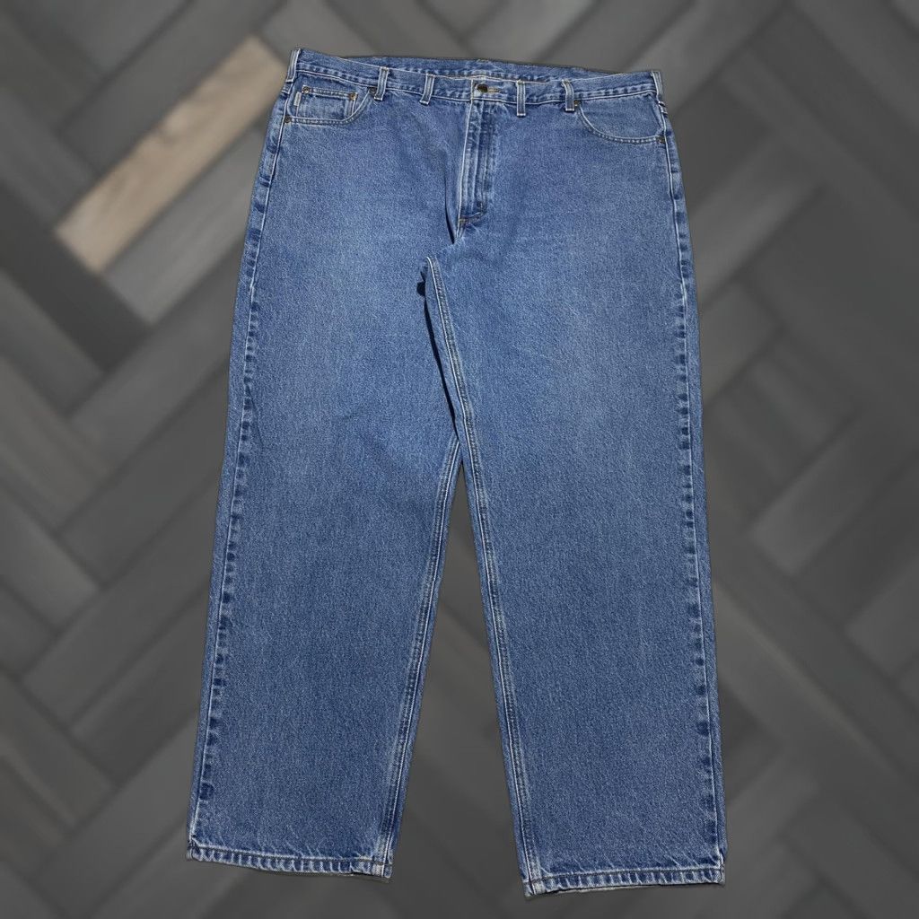 Carhartt VINTAGE Carhartt Jeans Mens 46x32 Blue Denim B17 DST Relaxed Fit Straight Leg Workwear Size US 30 / EU 46 - 1 Thumbnail