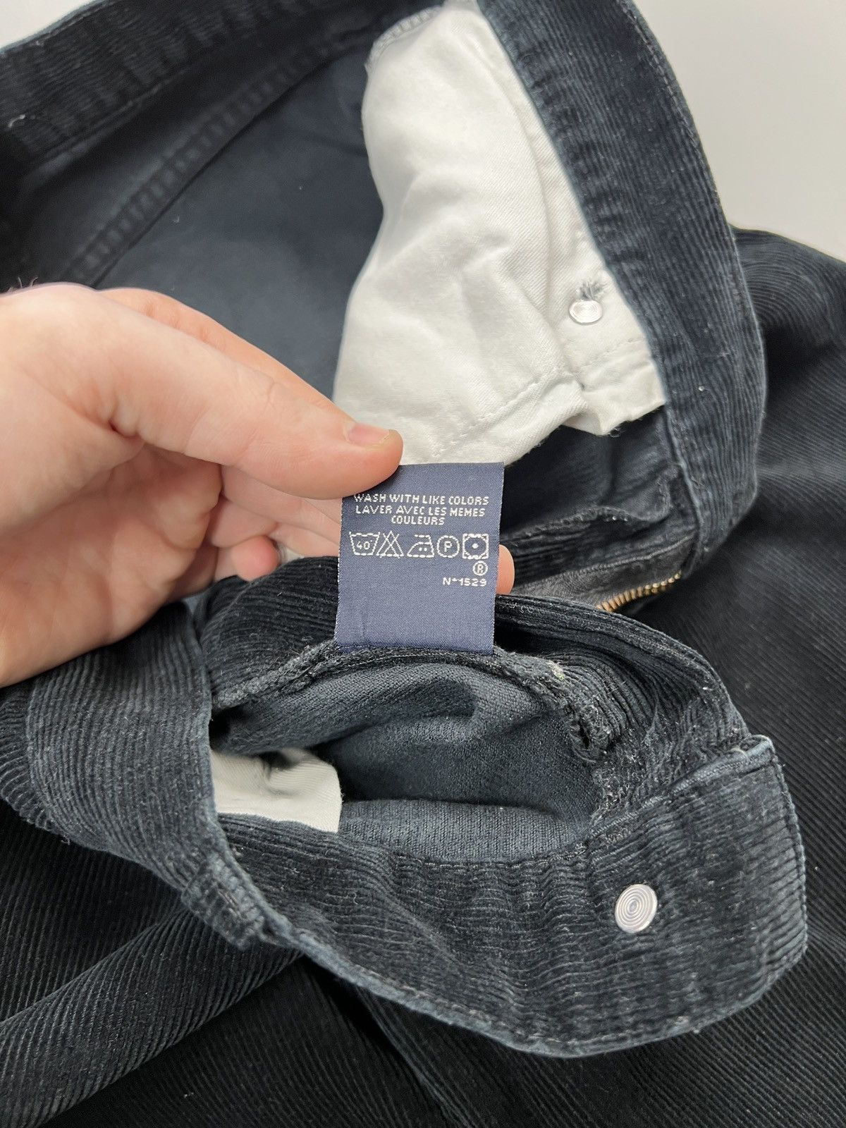 Polo Ralph Lauren Polo Ralph Lauren Black Corduroy Trousers Pants (Y0602) Size US 33 - 10 Thumbnail