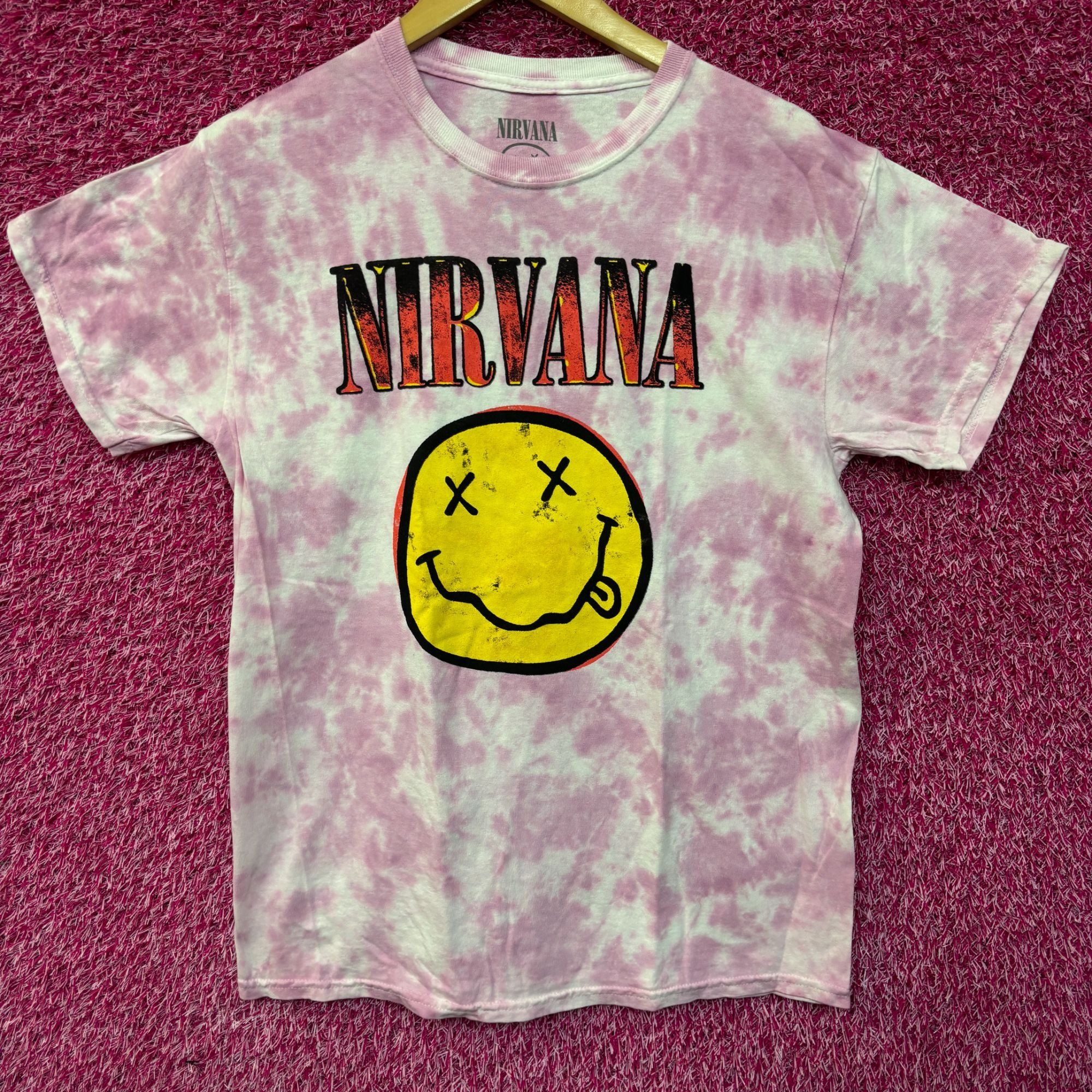 Nirvana Nirvana Nevermind Smiley Face tiedye grunge Tshirt size medi Size US M / EU 48-50 / 2 - 1 Thumbnail