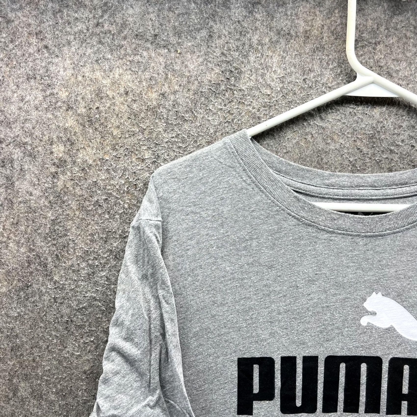 Puma Puma Shirt Mens XL Gray Big Logo Graphic Tee Tagless Crewneck Sports T-Shirt Short Sleeve Size US XL / EU 56 / 4 - 3 Thumbnail