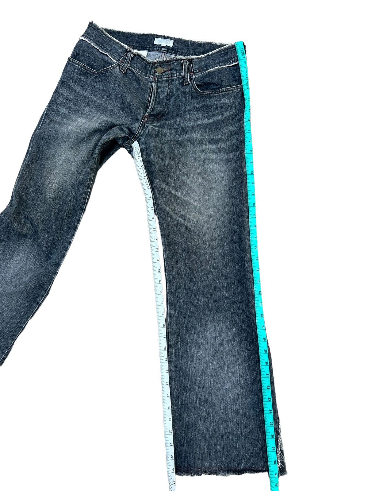 Vintage VTG Patrick Cox Wannabe Fade Black Denim Flare Jeans Size US 31 - 5 Thumbnail