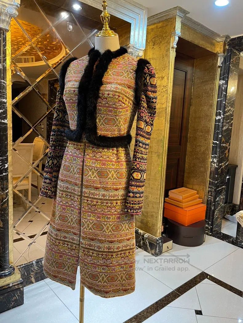 Valentino Valentino Mink fur fur patchwork wool coat Size M / US 6-8 / IT 42-44 - 3 Thumbnail