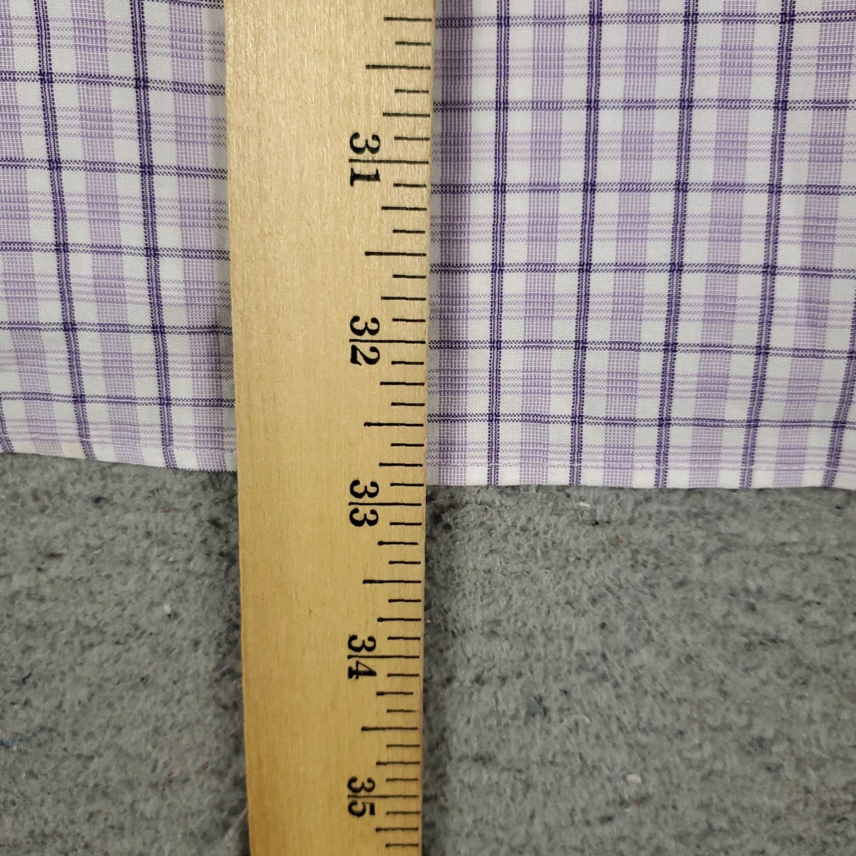David Donahue David Donahue Shirt Mens 16.5 Purple Plaid Dress Button Up Long Sleeve Shirt Size 46R - 6 Thumbnail