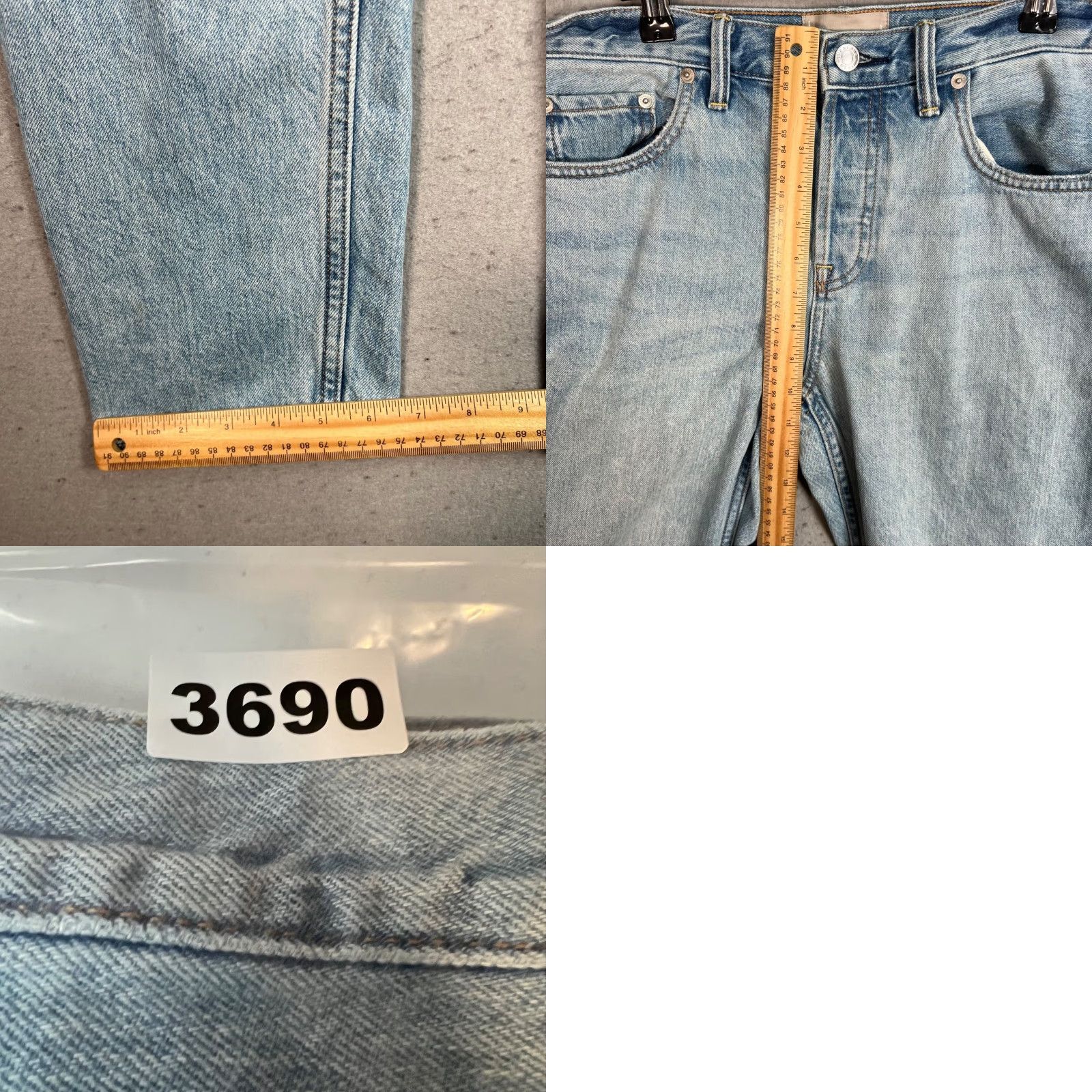 Everlane Everlane Jeans Womens Size 28 High-Waisted Light Wash Boyfriend Cotton Denim 5-Pocket Mens 28 Inseam 26 in Blue Summer Size 28" / US 6 / IT 42 - 8 Thumbnail