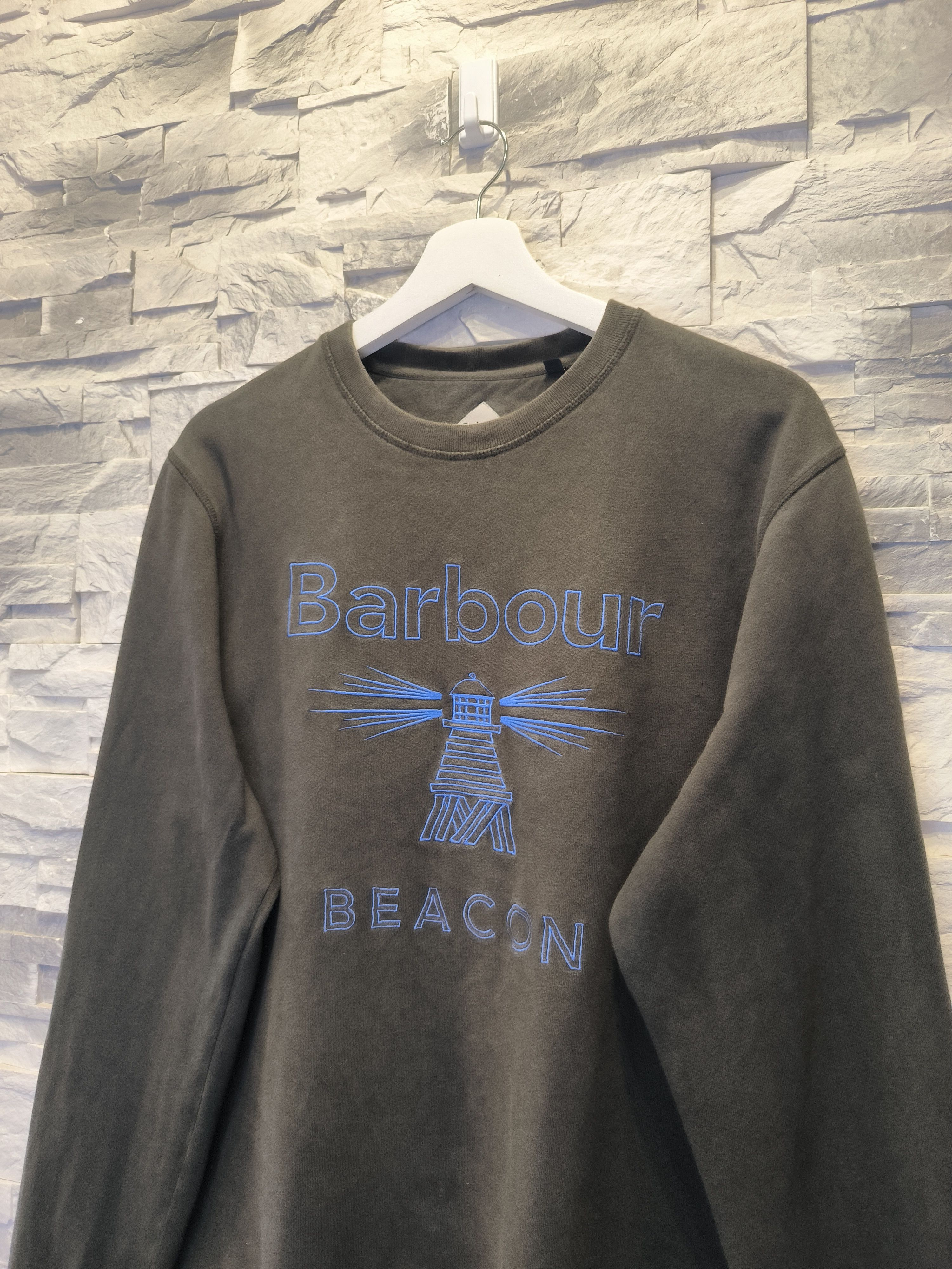 Barbour × Vintage Barbour Beacon Sweatshirt Green Logo Size US M / EU 48-50 / 2 - 2 Thumbnail