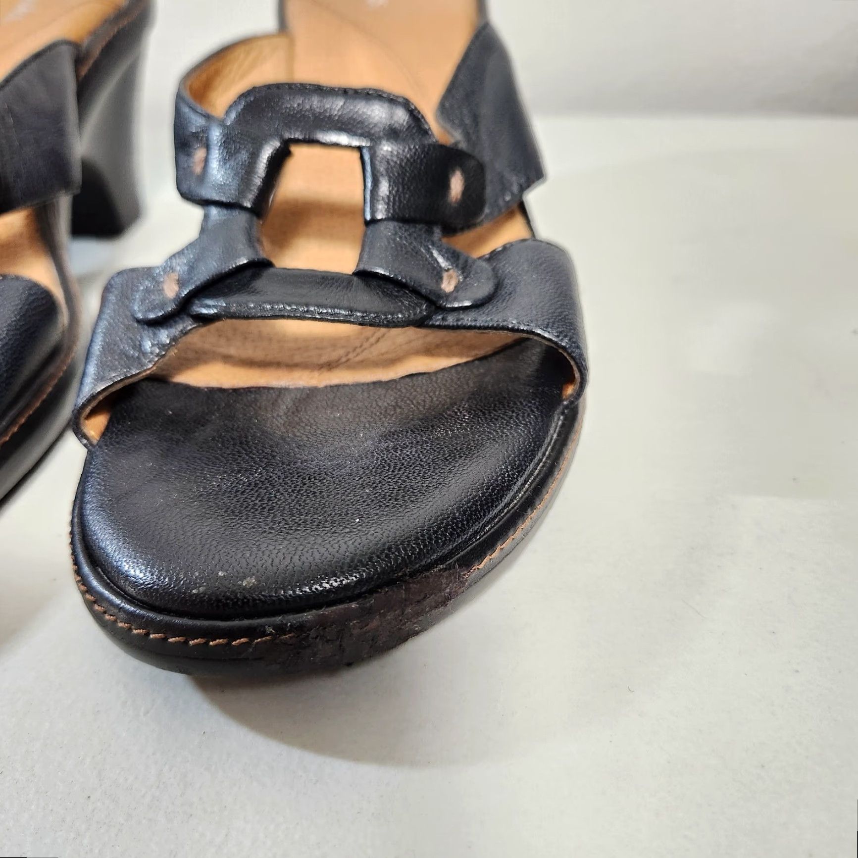 Clarks Clarks Womens Black Comfort Slip-On Heels-Size 9 Size ONE SIZE - 5 Thumbnail
