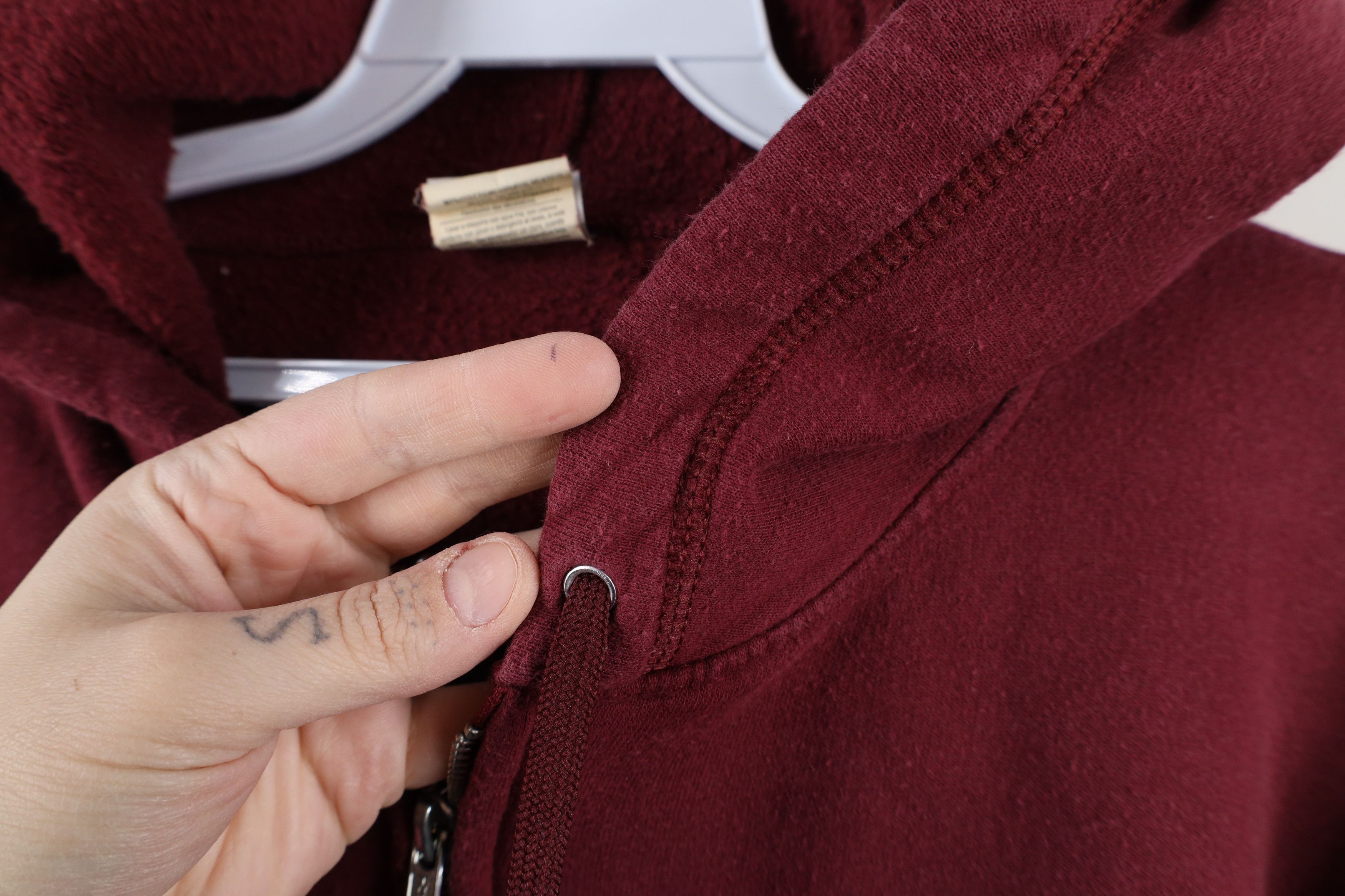 Vintage Vintage 90s Streetwear Blank Full Zip Hoodie Sweatshirt Red Size US XXL / EU 58 / 5 - 7 Thumbnail