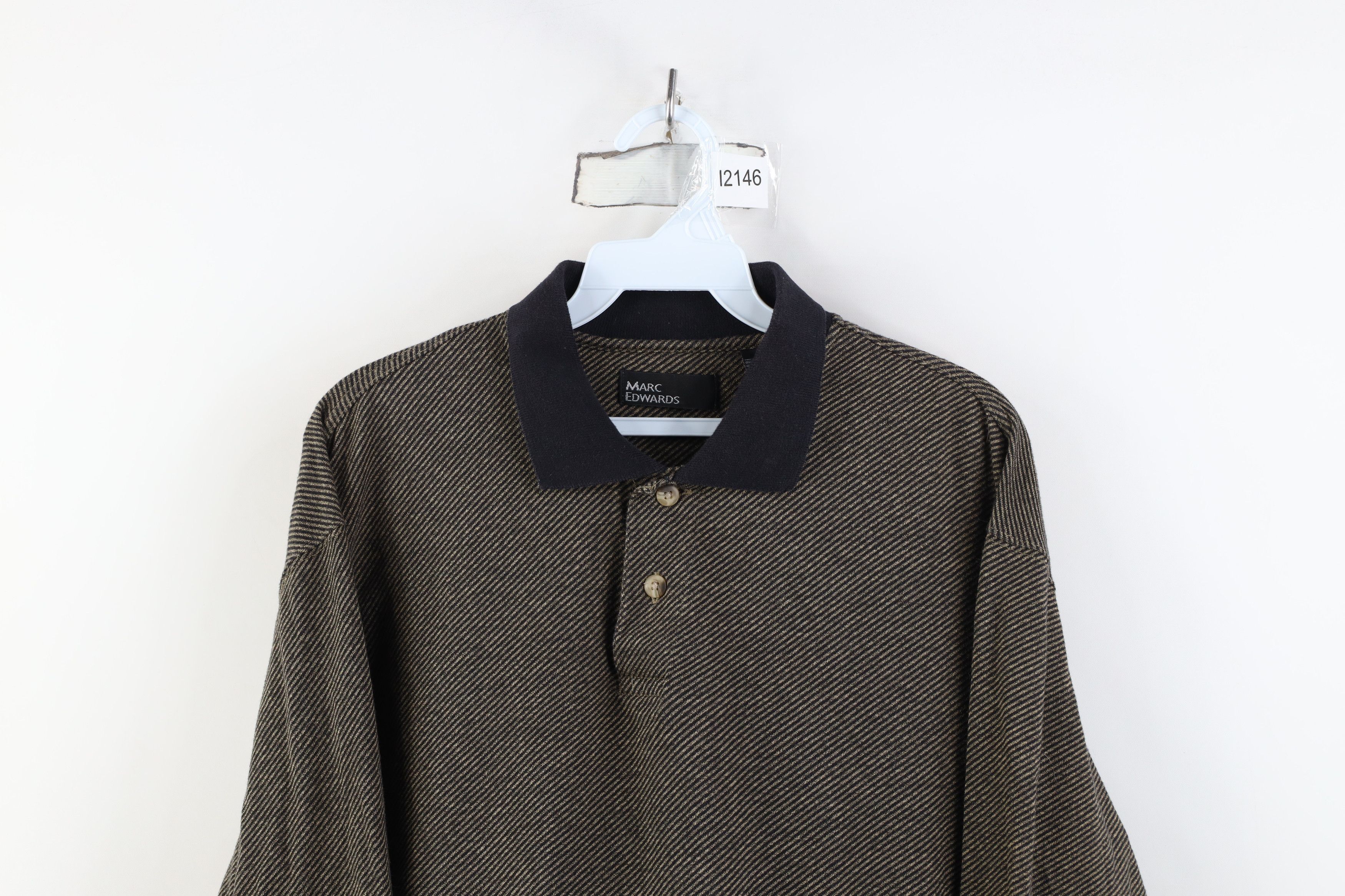 Vintage Vintage 90s Y2K Streetwear Knit Long Sleeve Rugby Polo Size US L / EU 52-54 / 3 - 2 Thumbnail