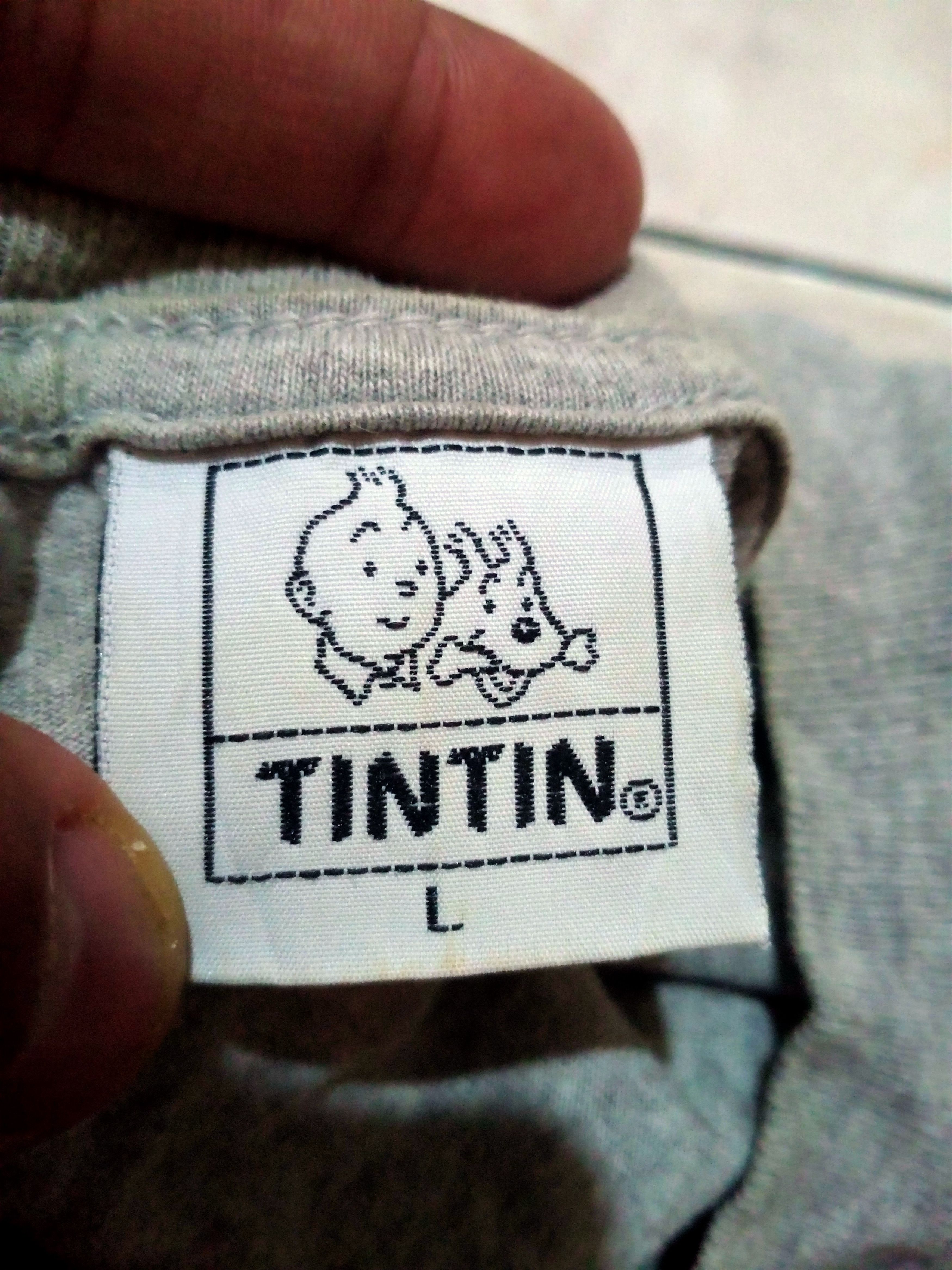 Other Vintage 90s Tintin bruxelles Herge/Moulinsart T Shirt Size US L / EU 52-54 / 3 - 5 Thumbnail