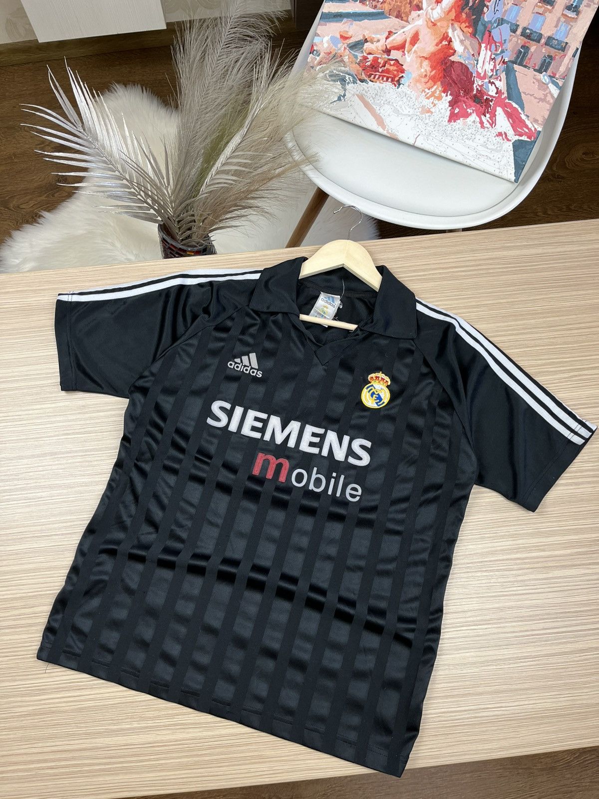 Vintage 2002/03 Adidas Real Madrid Luis Figo #10 Away Soccer Jersey Size US M / EU 48-50 / 2 - 1 Thumbnail