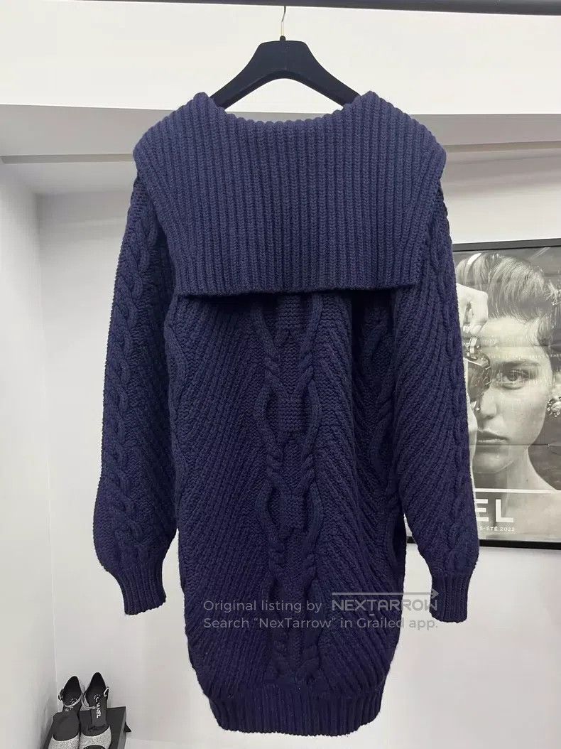 Chanel Chanel German Hamburg series navy collar hemp sweater Size XS / US 0-2 / IT 36-38 - 2 Thumbnail