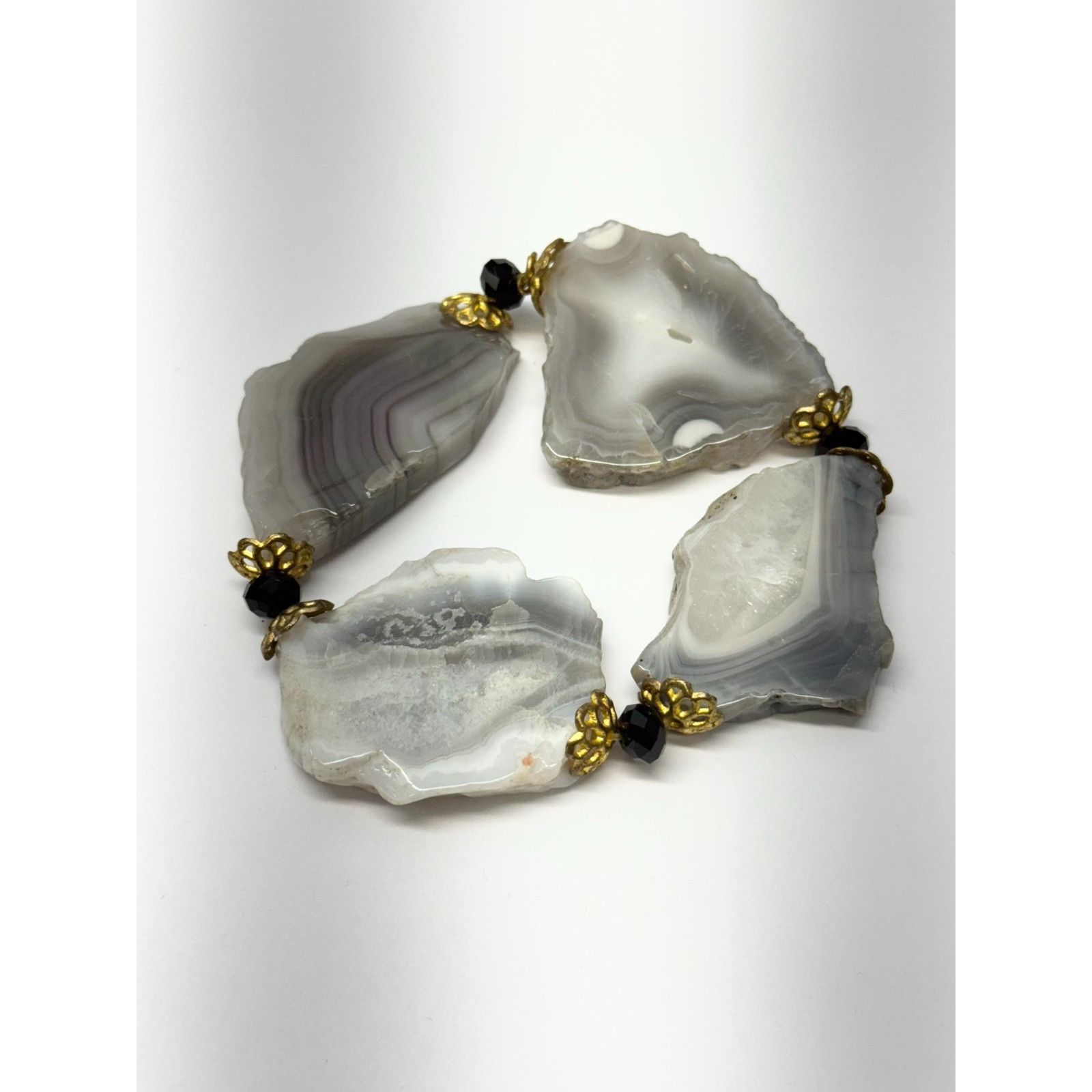 Vintage semi precious stone stretch bracelet