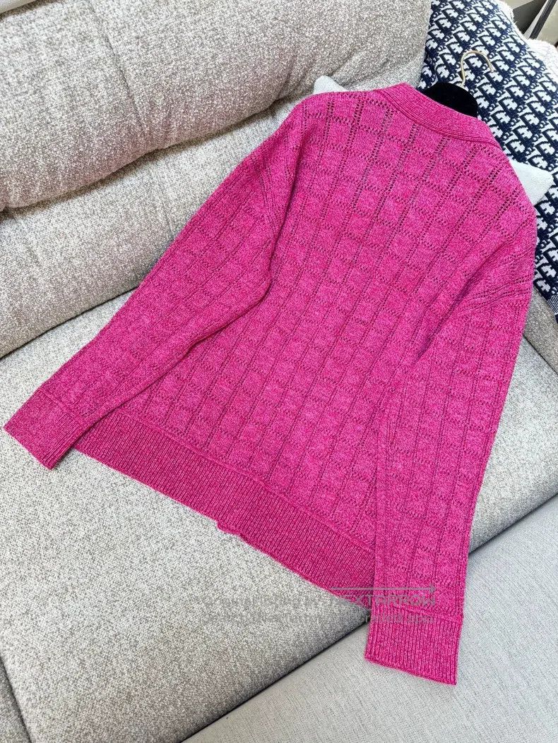 Chanel Chanel Knitted waffle cardigan jacket Size M / US 6-8 / IT 42-44 - 3 Thumbnail