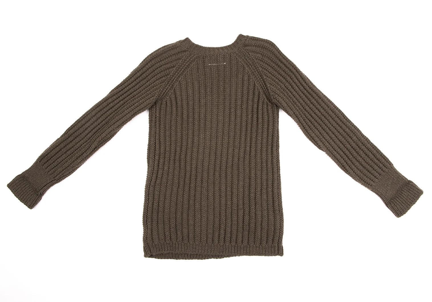 Maison Margiela Wool V-Neck Knit Sweater in Brown, Size S Size US S / EU 44-46 / 1 - 9 Thumbnail