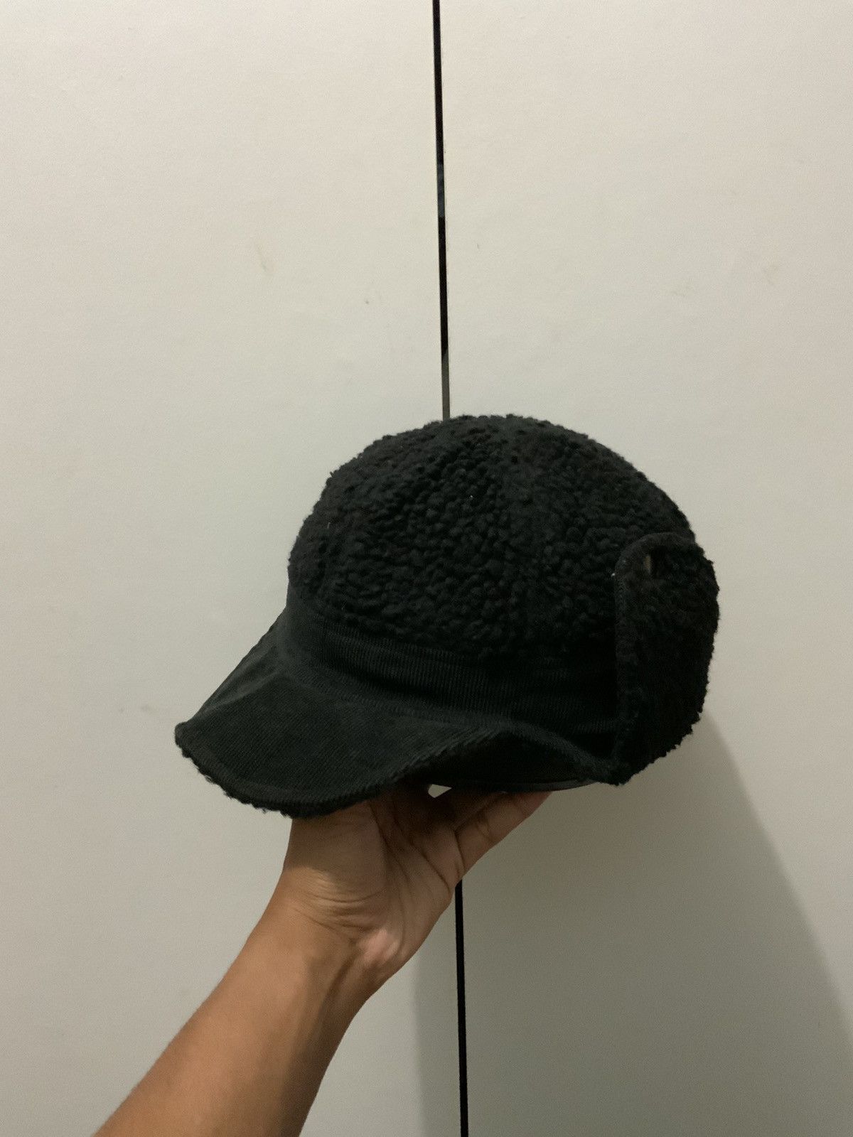 Hat Club DNDJJ Corduroi Mohair Fur Black Winter Ski Hat Size ONE SIZE - 1 Thumbnail
