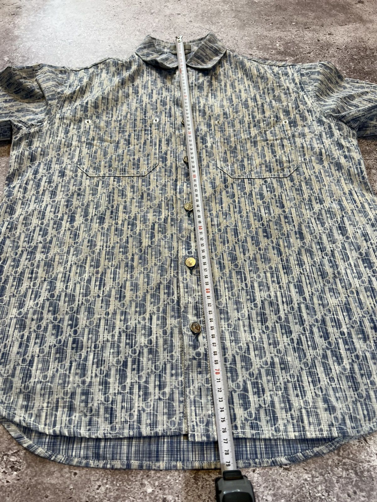 Dior Dior oblique monogram denim Mens Button Up Shirt Overshirt Size US M / EU 48-50 / 2 - 17 Thumbnail