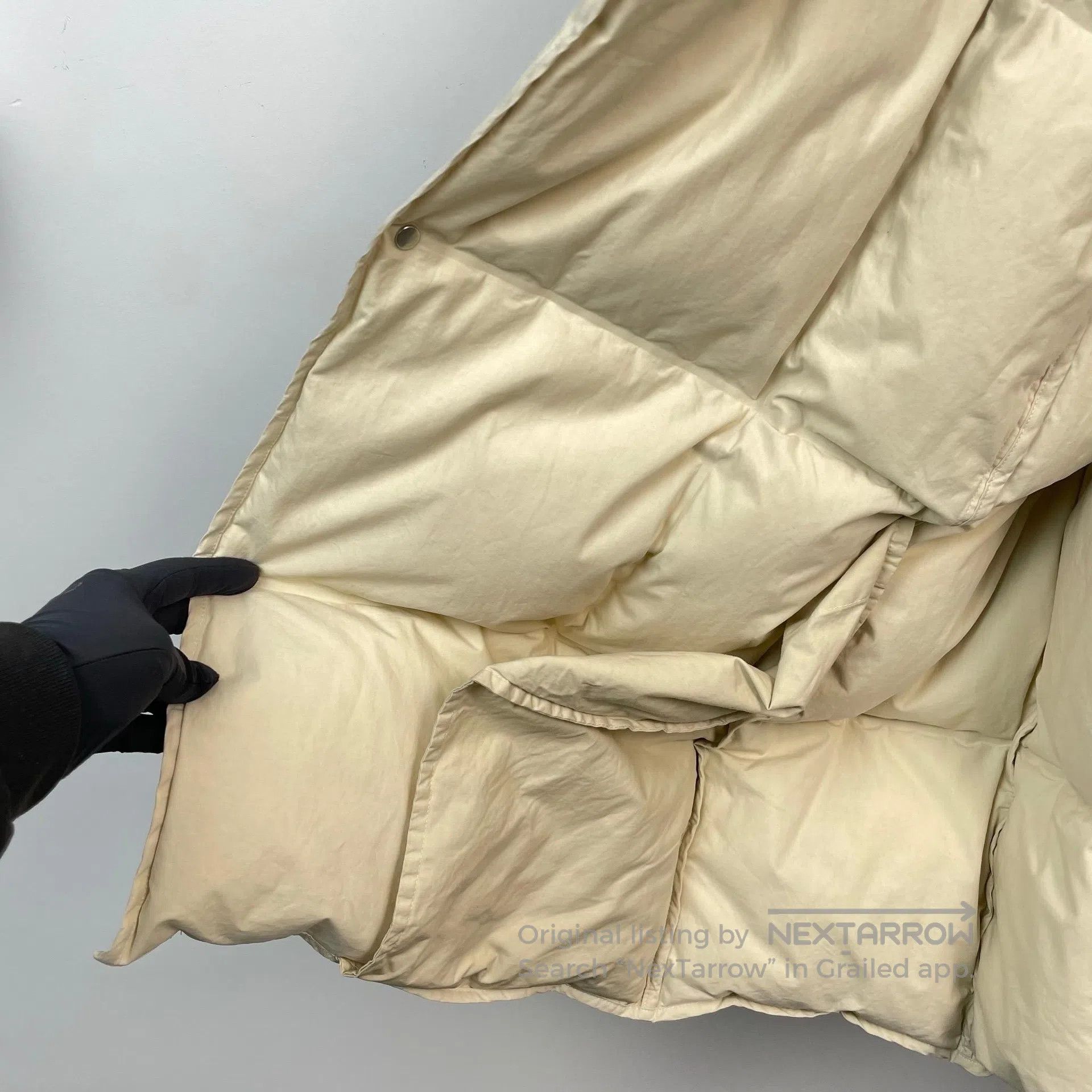 Bottega Veneta Bottega Veneta Beige Collar Removable Collar Down Jacket| Size L / US 10 / IT 46 - 3 Thumbnail