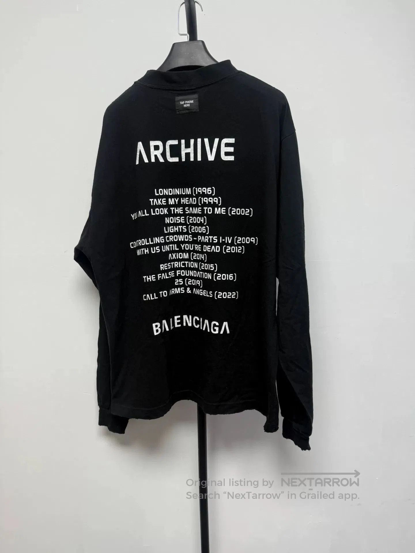 Balenciaga Balenciaga Logo Print Loose Long-Sleeve T-Shirt. Size XS / US 0-2 / IT 36-38 - 2 Thumbnail