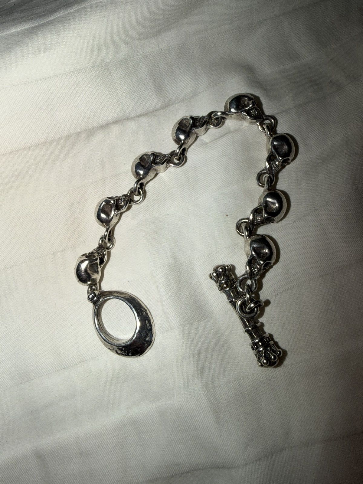 King Baby Studio King Baby Sterling Silver Skull Bracelet Size ONE SIZE - 12 Thumbnail