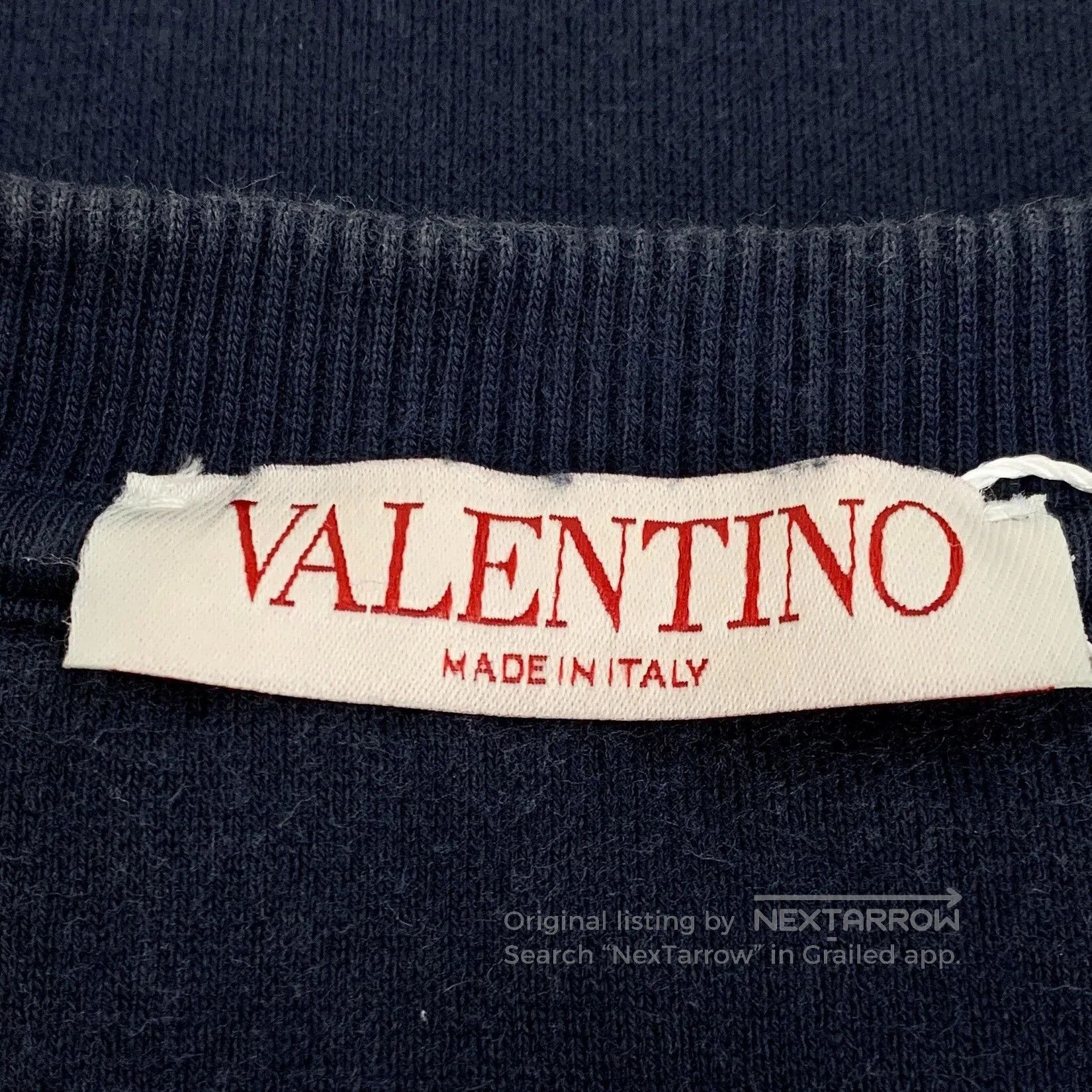 Valentino Valentino Blue Wheat Ear Letter Embroidery Cotton Sweatshir Size US S / EU 44-46 / 1 - 5 Thumbnail