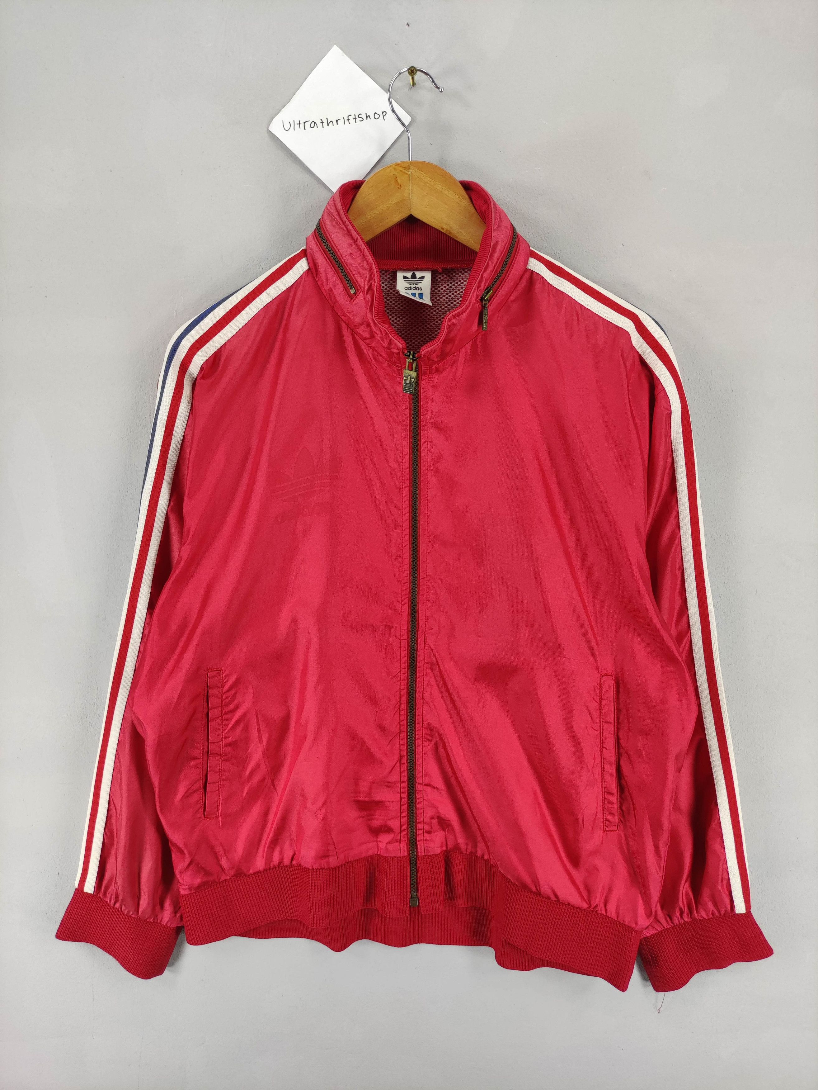 Vintage Adidas 3 Striped At Sleeve Sweater Jacket Zipper