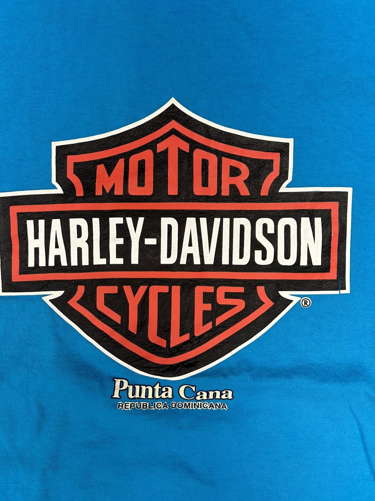 Harley Davidson × Vintage Crazy Vintage Y2K Essential Harley Davidson Blue Tee Shirt Size US XL / EU 56 / 4 - 2 Thumbnail