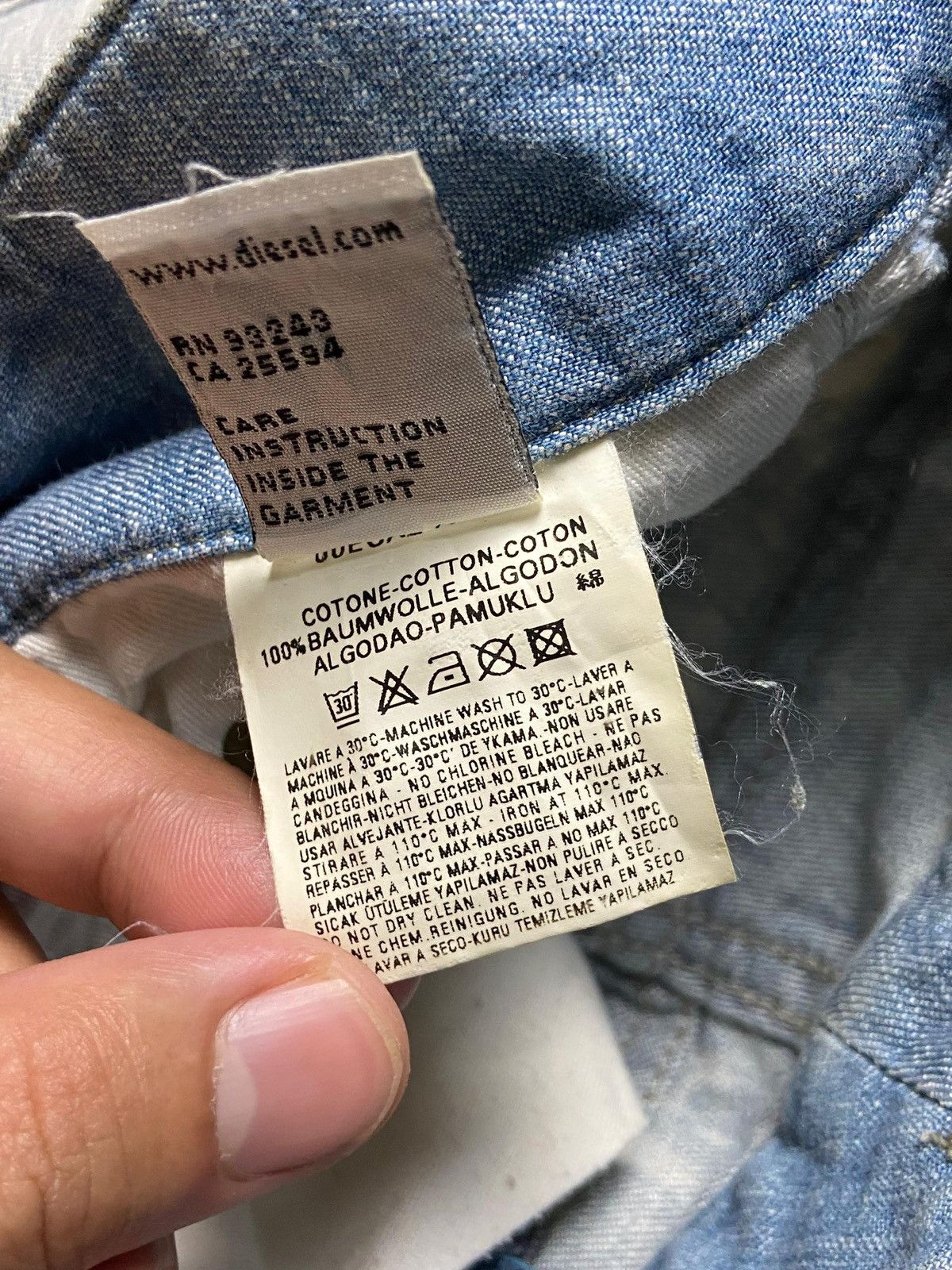 Diesel Vintage DIESEL Light Blue Belther Denim Jeans (154) Size US 27 - 7 Thumbnail