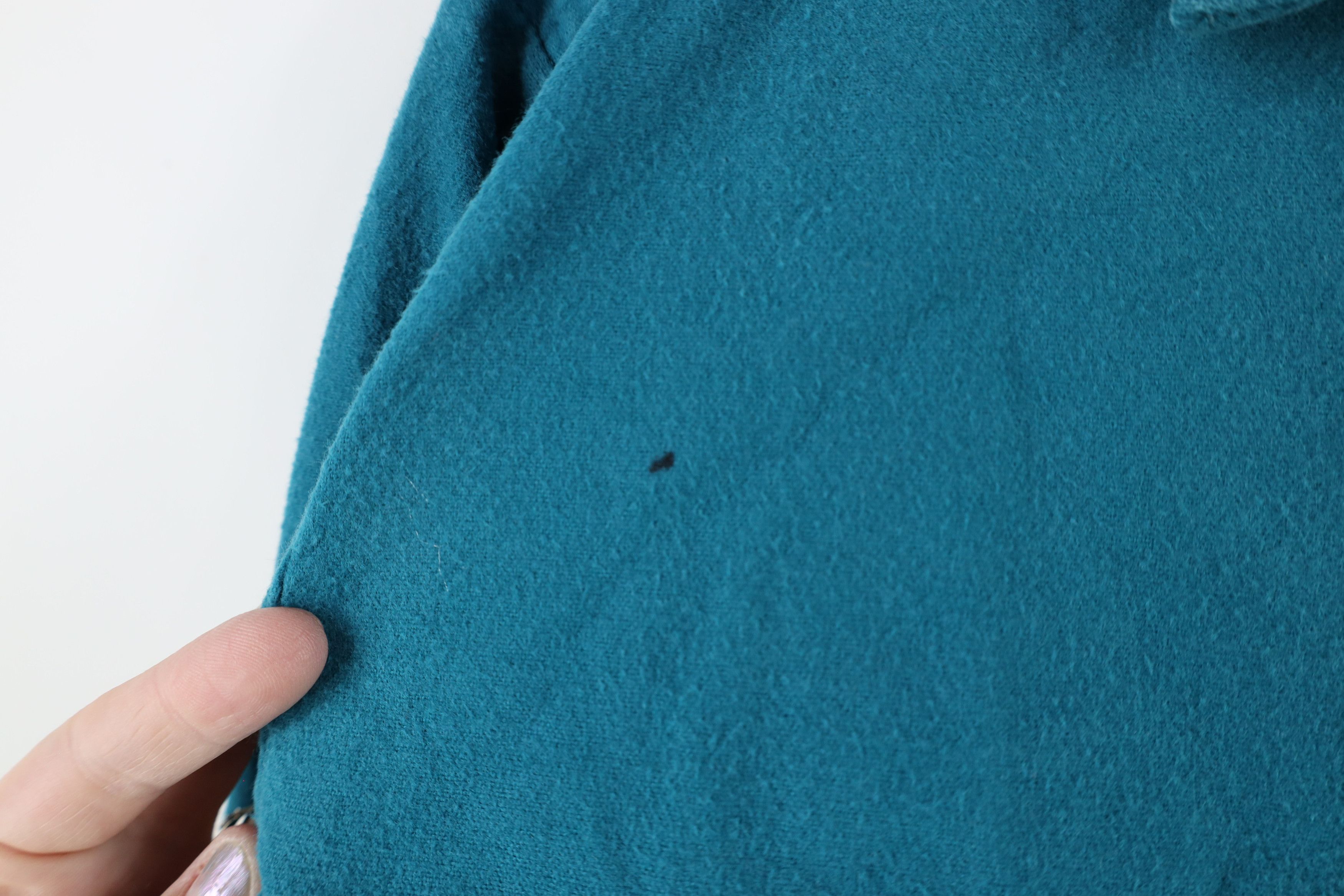FiveBrother × Vintage Vintage 90s Five Brother Chamois Cloth Button Shirt Teal Size US M / EU 48-50 / 2 - 5 Thumbnail
