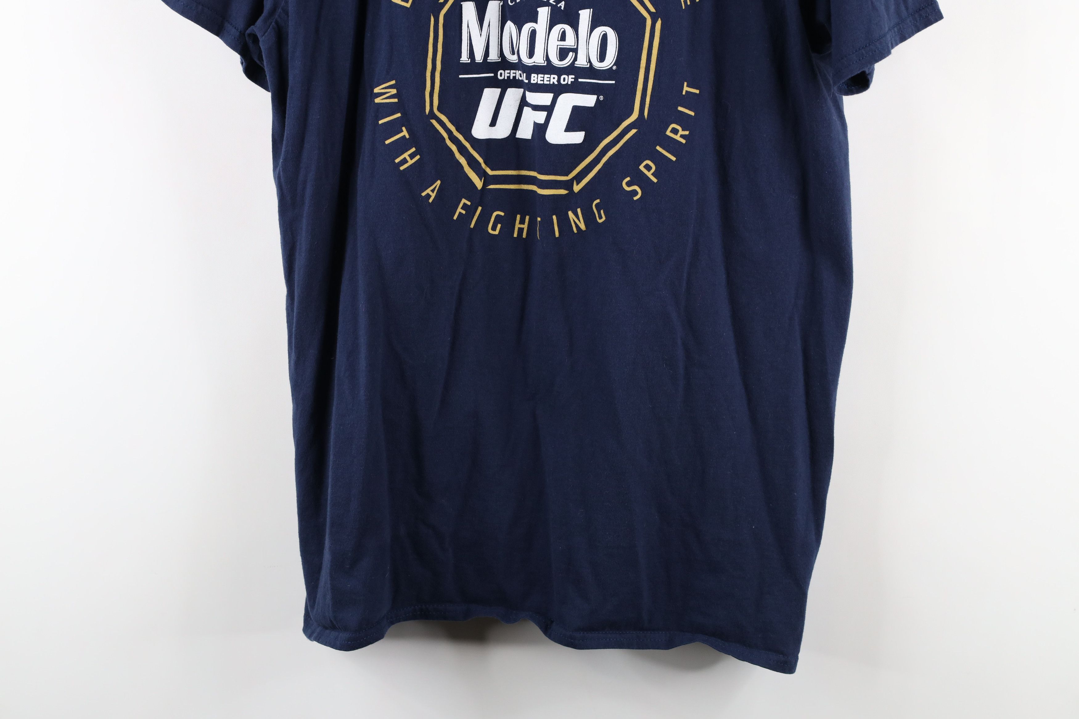 Vintage UFC Modelo Beer MMA Fighting Short Sleeve T-Shirt Navy Blue Size US XL / EU 56 / 4 - 3 Thumbnail