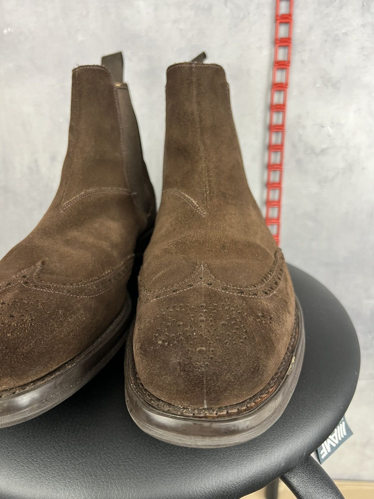 Church's Church's Brown Suede Chelsea Boots Shoes UK 9 F US 10 EU 43 Size US 10 / EU 43 - 13 Thumbnail