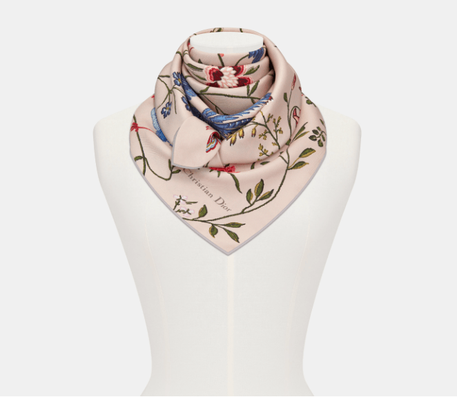 Dior o1w1db10424 Size: OS Dior Birds Square Scarf in Multicolor Size ONE SIZE - 5 Thumbnail