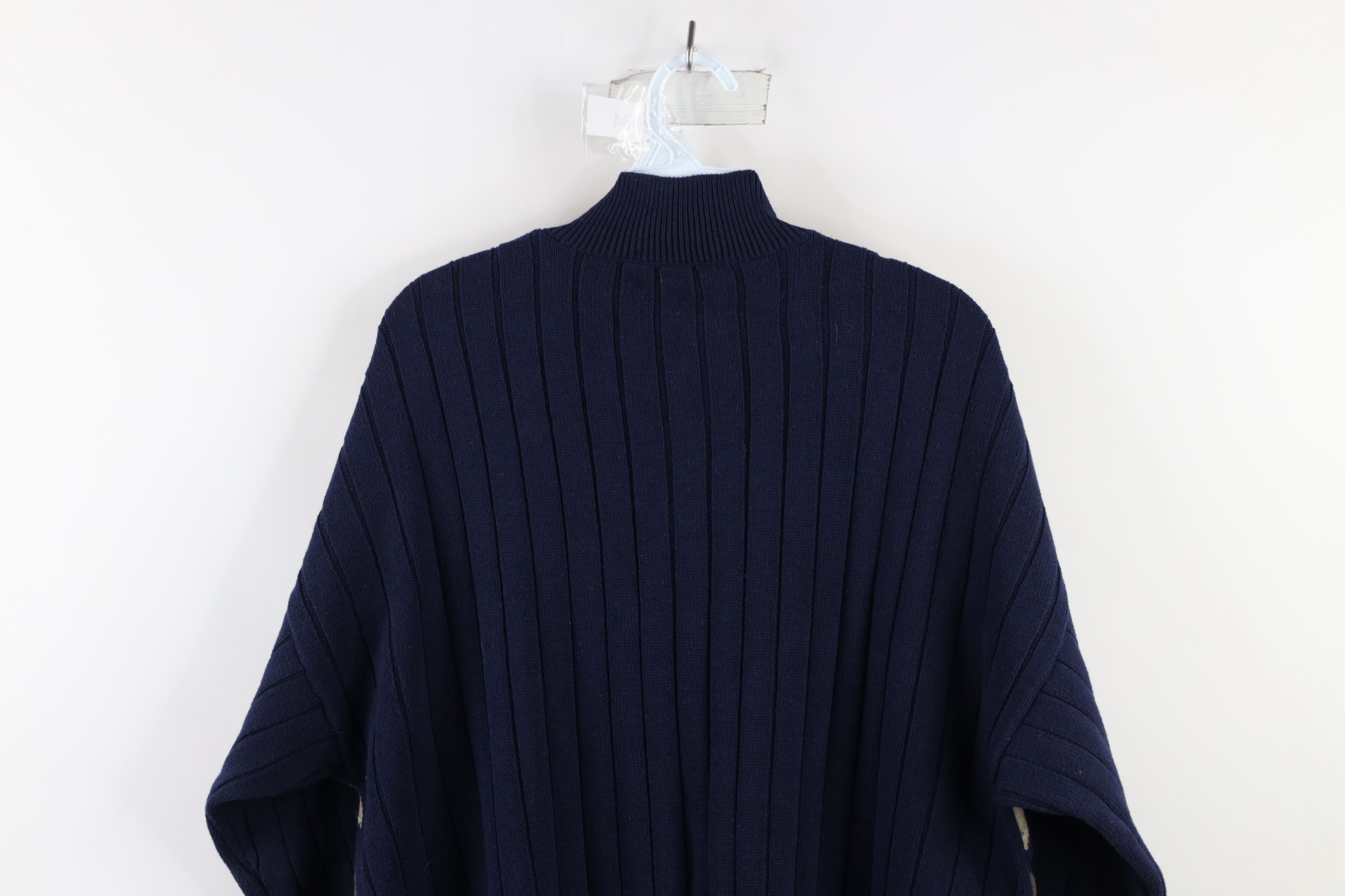 Nautica Vintage 90s Nautica Diamond Knit Henley Sweater Cotton Size US XL / EU 56 / 4 - 9 Thumbnail