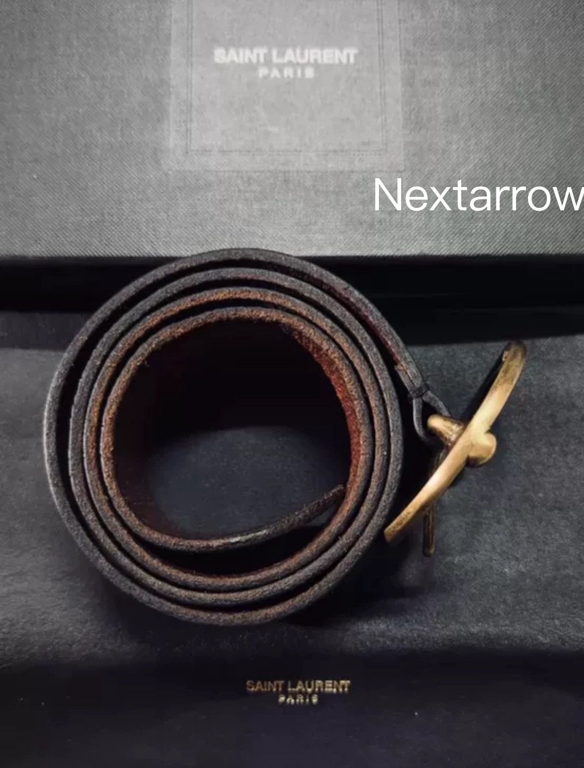 Saint Laurent Paris × Yves Saint Laurent Saint Laurent 15ss runway cowhide ring belt 2412-Nextarrow Size ONE SIZE - 1 Thumbnail