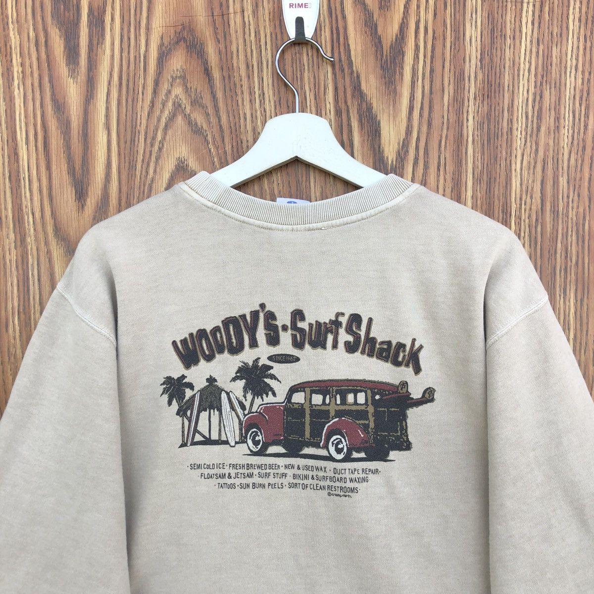 Vintage Vintage Woody’s Surf Shack Sweatshirt Surfboards Pullover Size US L / EU 52-54 / 3 - 2 Thumbnail