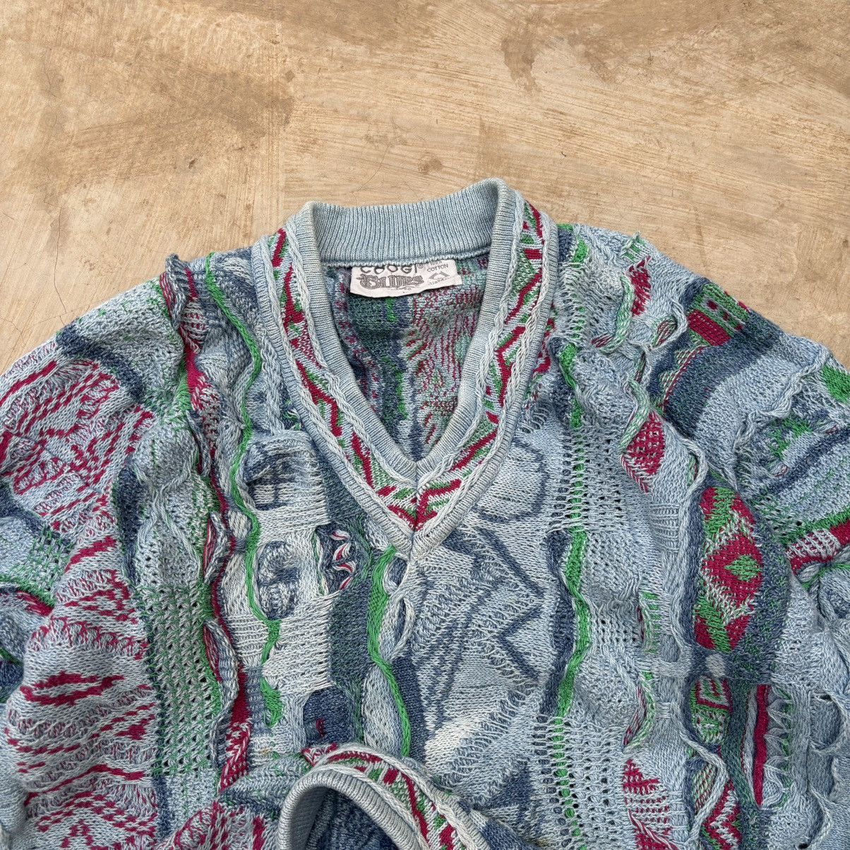 Coogi Rare💥Vintage 90s Coogi Blues 3D Knitwear Size US L / EU 52-54 / 3 - 2 Thumbnail